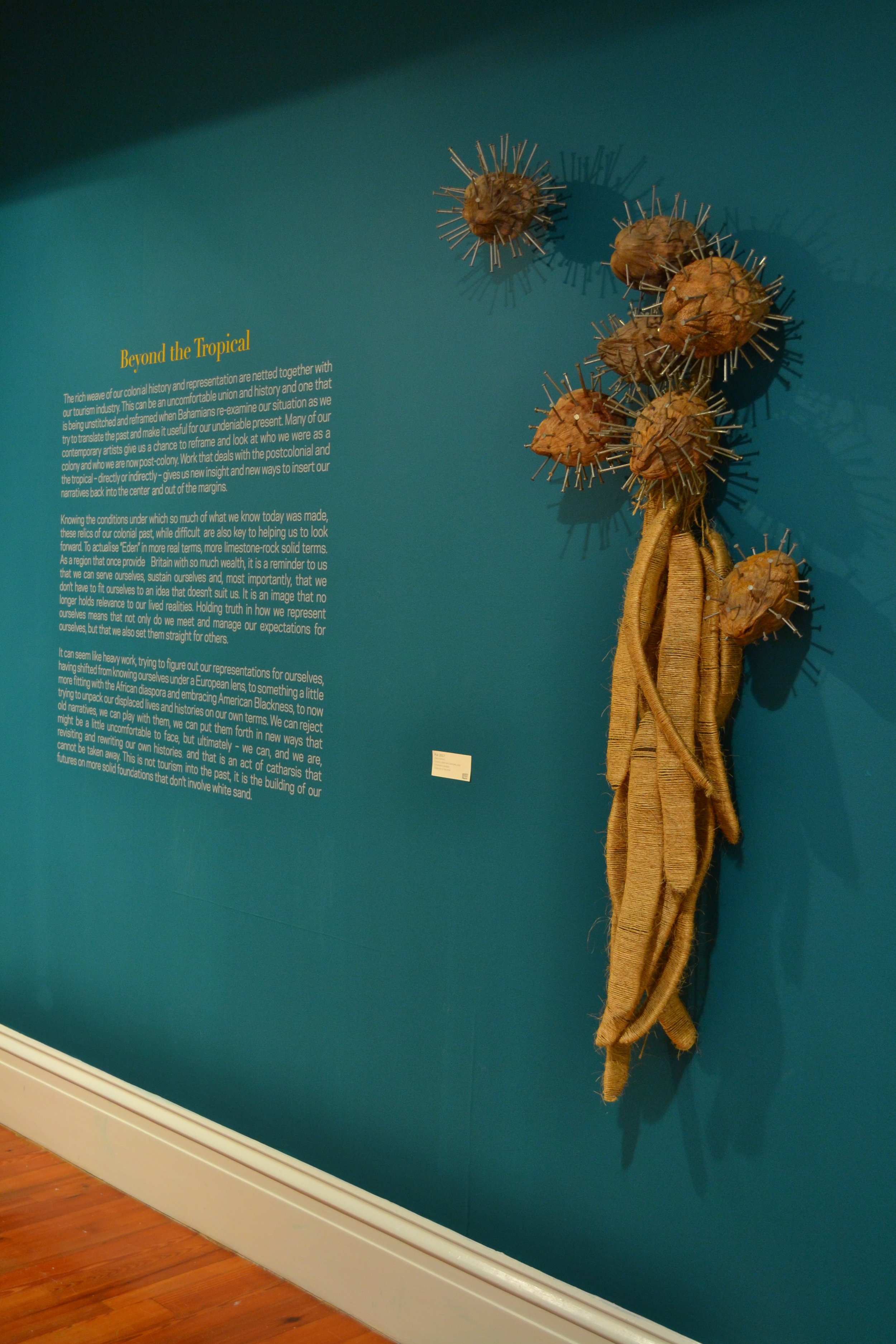 New installation work by Heino Schmid, “Pull” (2017), created for the current Permanent Exhibition “Revisiting An Eye For the Tropics”, displayed across from “Temporary Horizon” (2010).