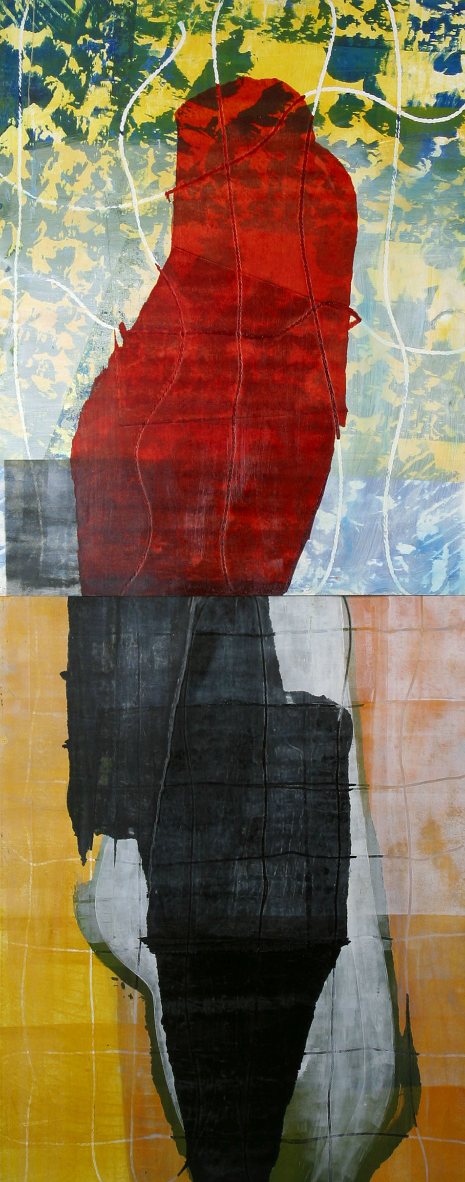 “Untitled II” (2000), Michael Edwards, monoprint on museum board, 85” x 32”. Part of the National Collection, acquired from the Inaugural National Exhibition. Image courtesy of the NAGB.