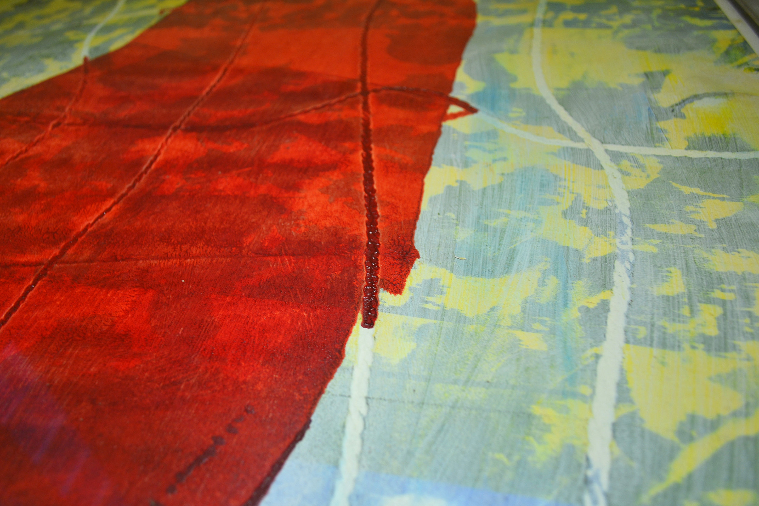 Detail of Michael Edwards’ monoprint, “Untitled II” (2000), part of the National Collection.