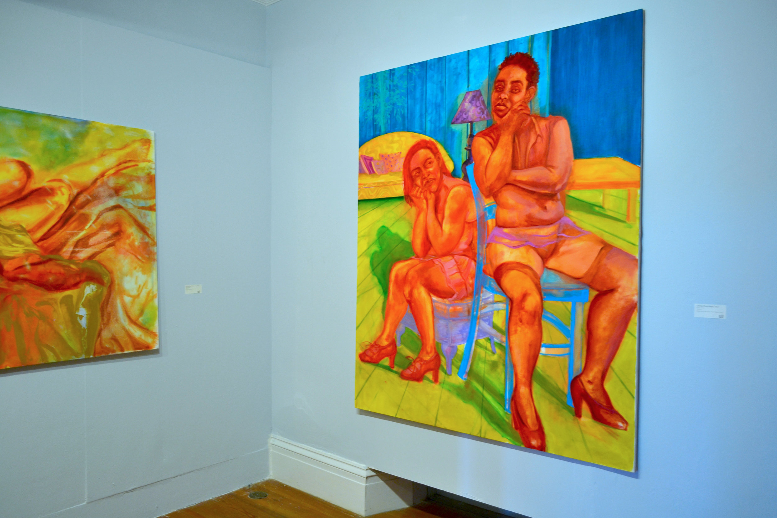 Installation shot of “Untitled (Paula Rego)”, 2017 by Gabrielle Banks. “The Mark of a Woman” is Banks’ solo show of work on view at the NAGB. Image courtesy of the NAGB.