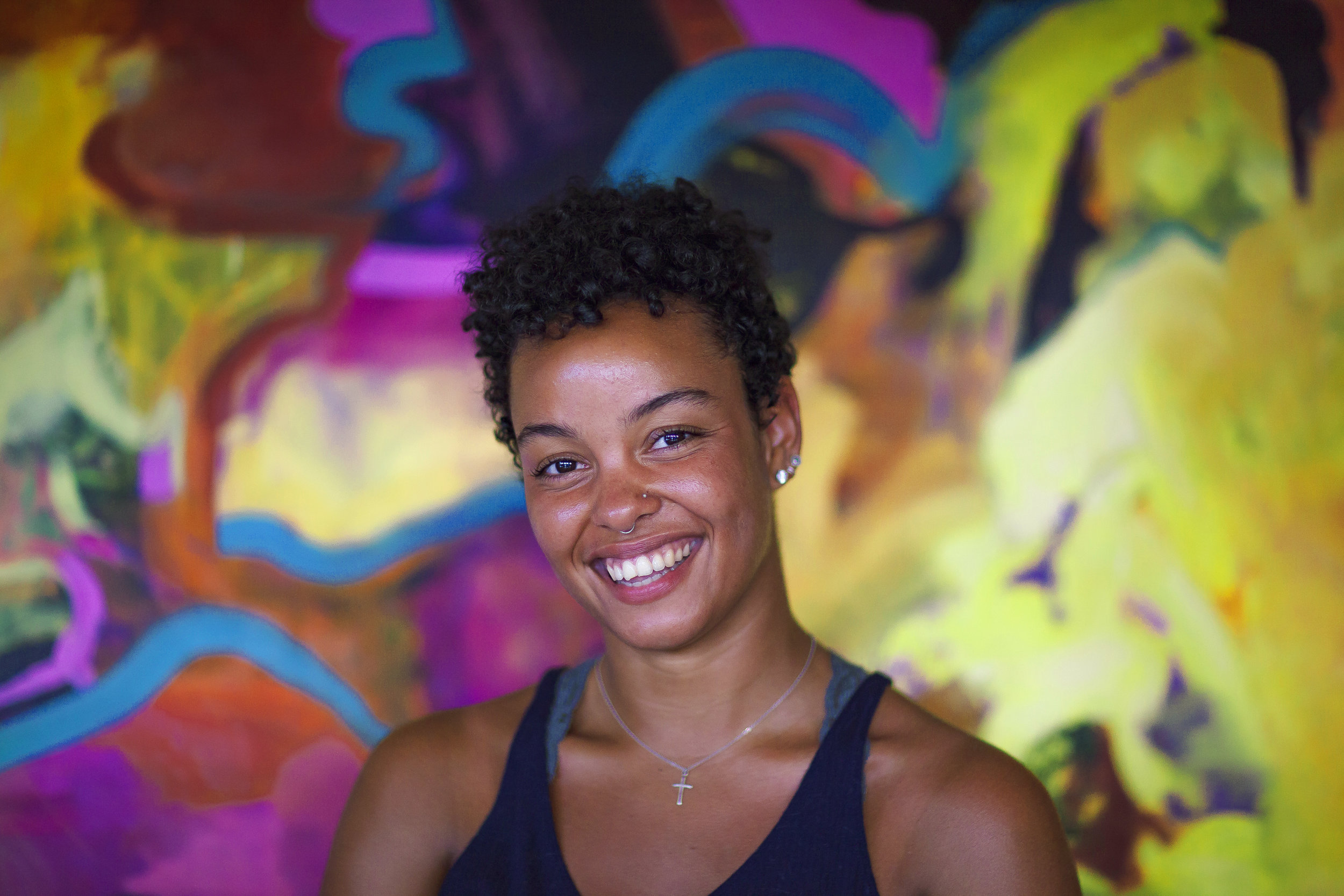 Artist Gabrielle Banks, currently studying at Rhode Island School of Design. Her work is on display at the NAGB in the solo exhibition, “The Mark of a Woman”, in the Project Space. Image courtesy of Melissa Alcena.