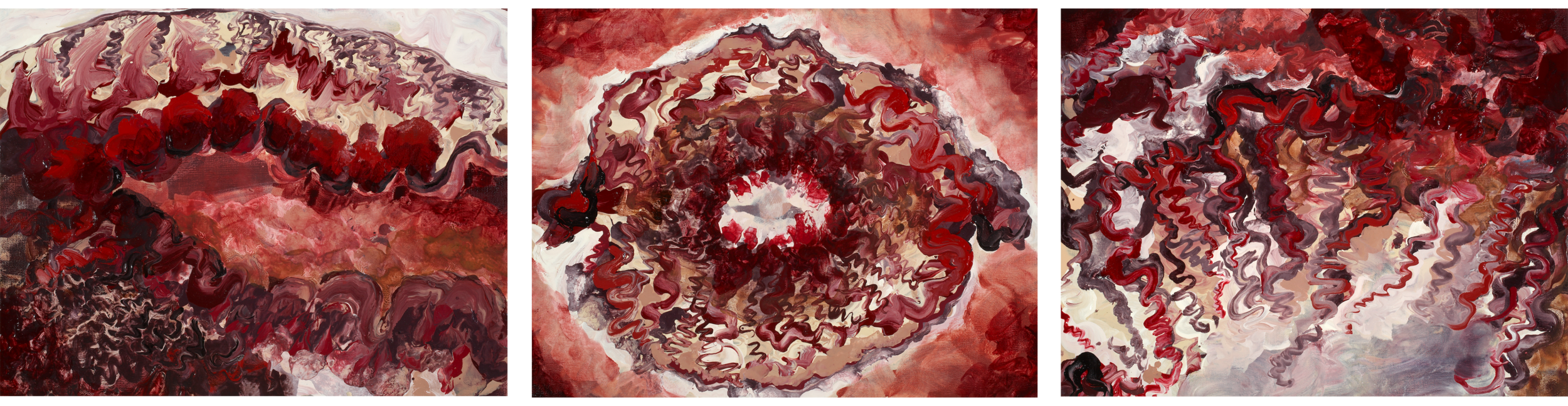 Lynn Parotti’s ‘The Blastocyst's Ball: A Journey Through the Drug Induced stages of IVF (IN VITRO FERTILISATION) Featuring Ovitrelle's Luteal Lune, Crinone's Crave, & Follistimitus Irreconcilibus’ (2008), oil on canvas, 13 x 17 (3). Part of the National Collection.