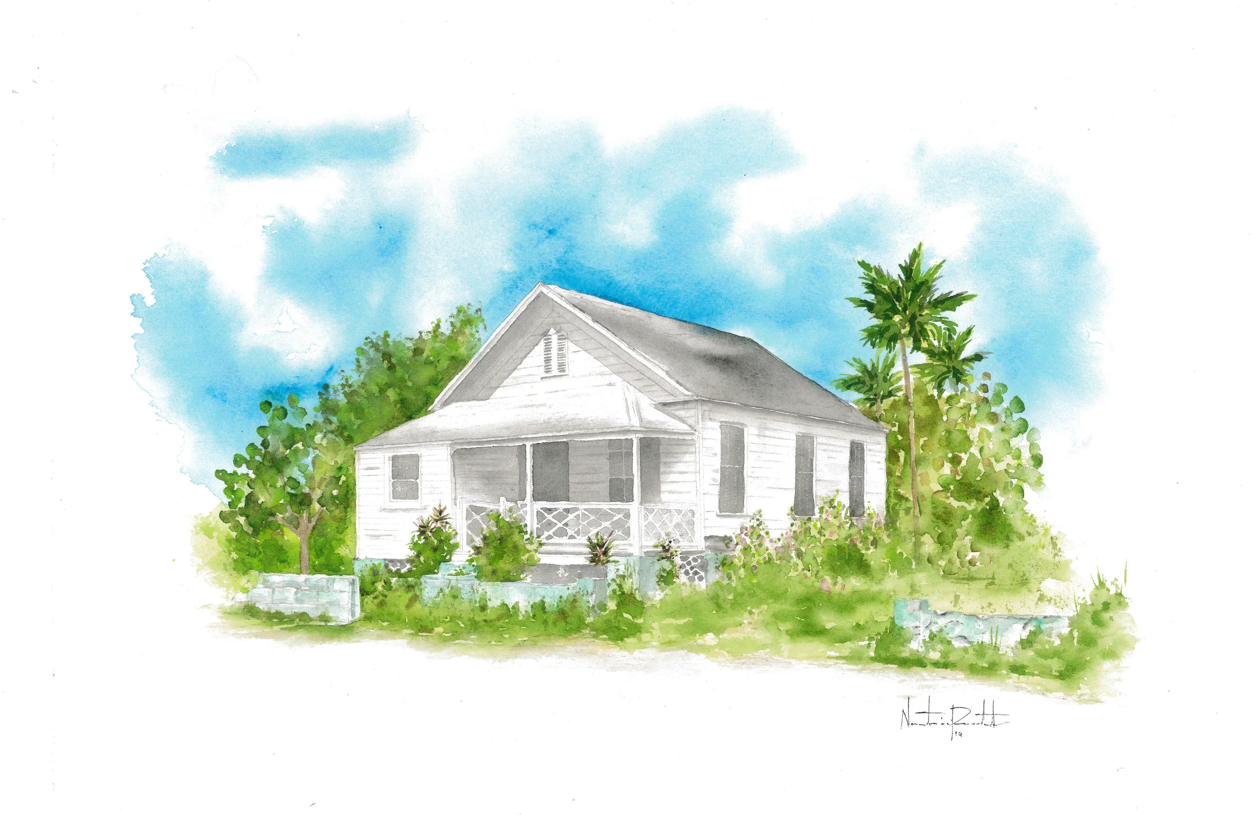 “West Street House” by Nastassia Pratt, watercolour on paper. 2014. (Photo Courtesy of Artist)