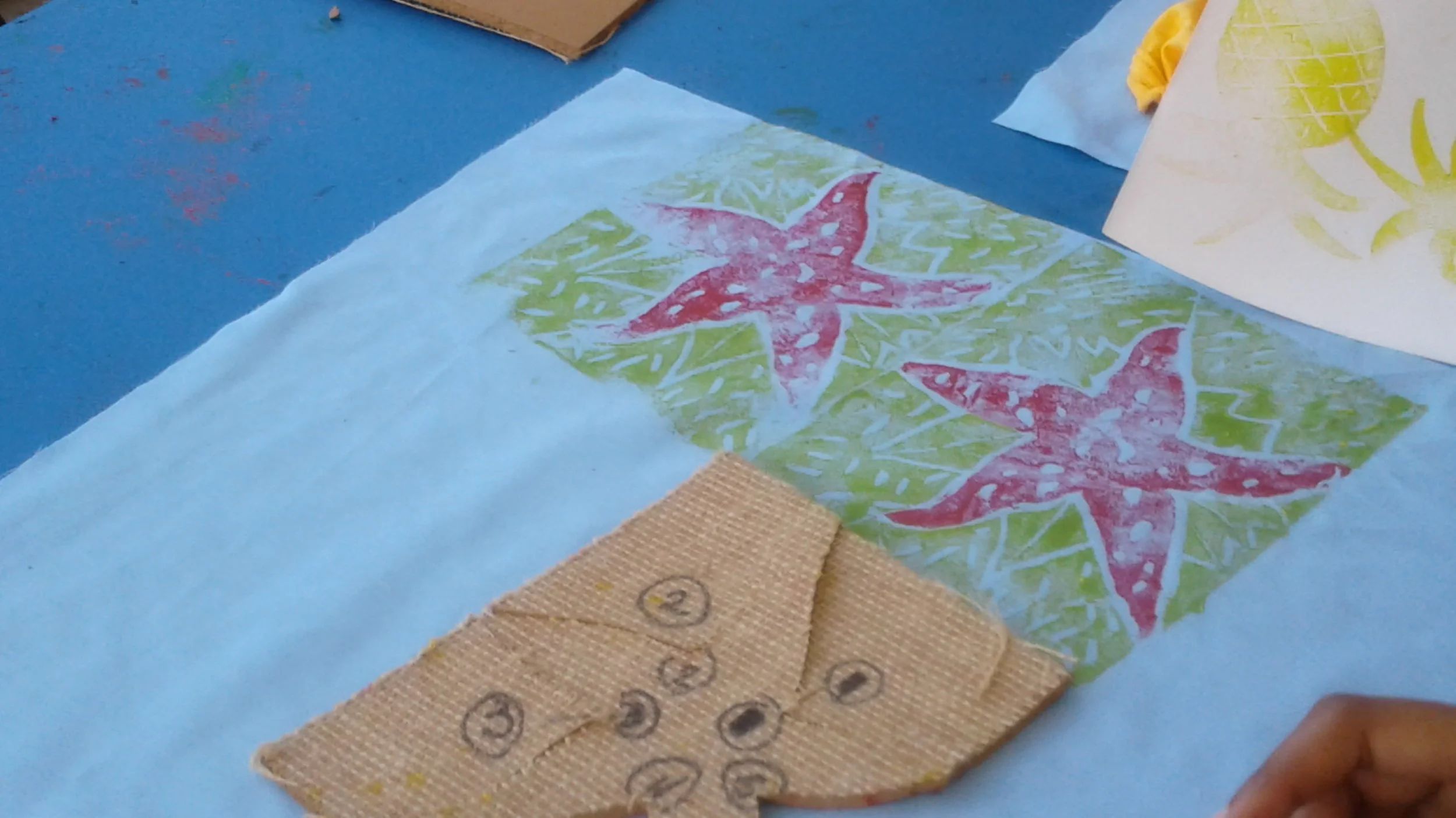  Dual coloured print by workshop participan