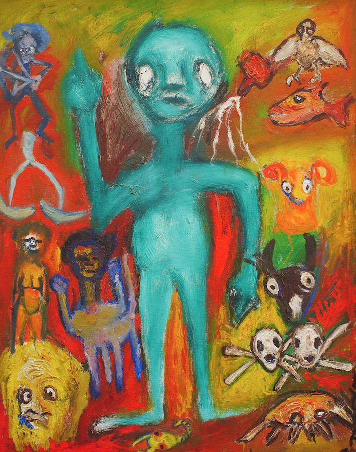 Tony McKay a.k.a Exuma. “The Stars (Signs of the Zodiac), oil on Canvas, no date. McKay’s work will be featured in the upcoming exhibition “Medium: Practices and Routes of Spirituality and Mysticism” on view at the NAGB from December 14th. Image courtesy of the D’Aguilar Art Foundation