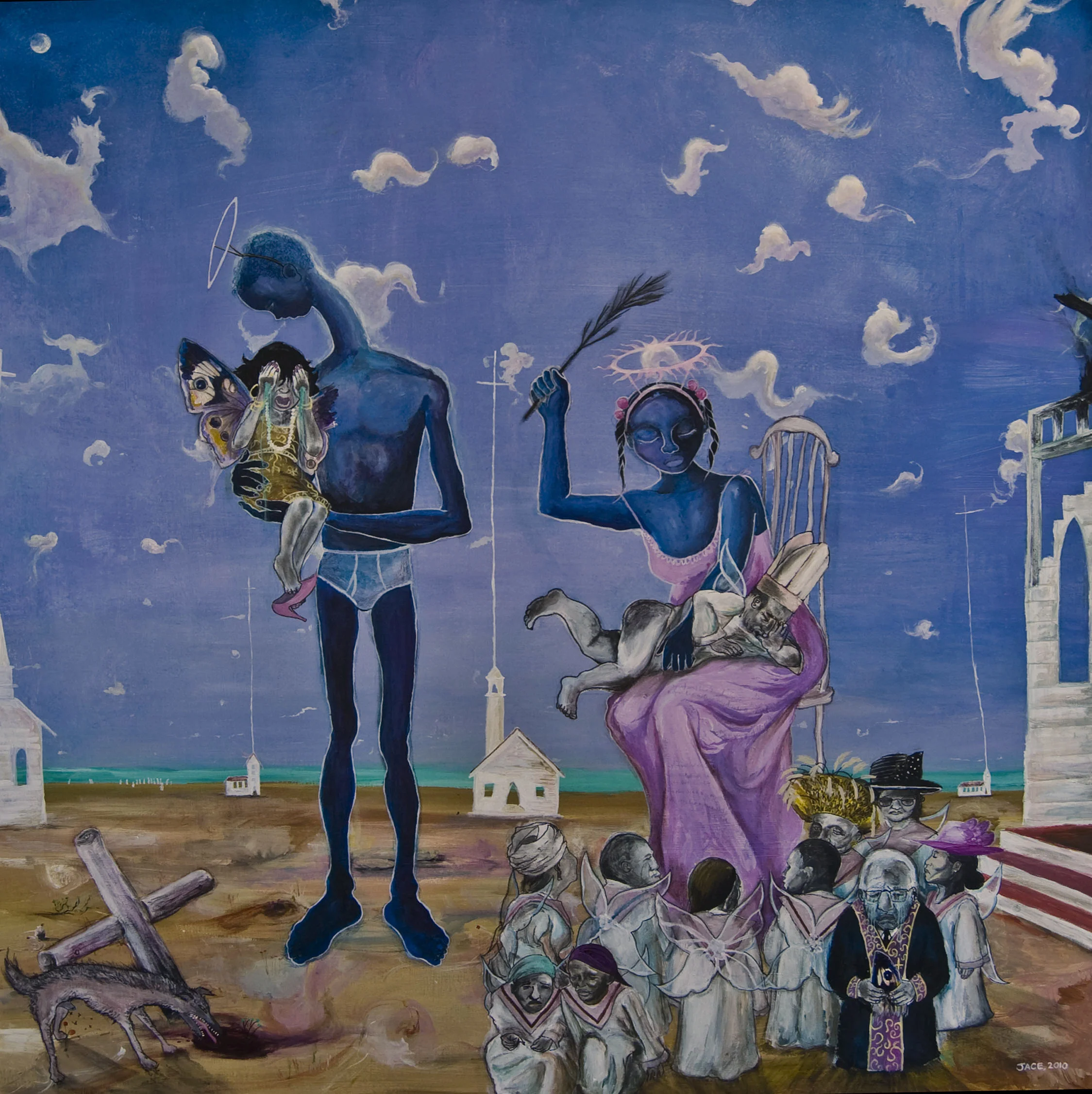 1. Jace McKinney. “Benediction.” Acrylic, coloured pencil & marker on paper, 48 x 48, 2010. This work will be on view in “Medium: Practices and Routes of Spirituality and Mysticism” on view at the NAGB from December 14th, 2017. Image courtesy of the Dawn Davies Collection.