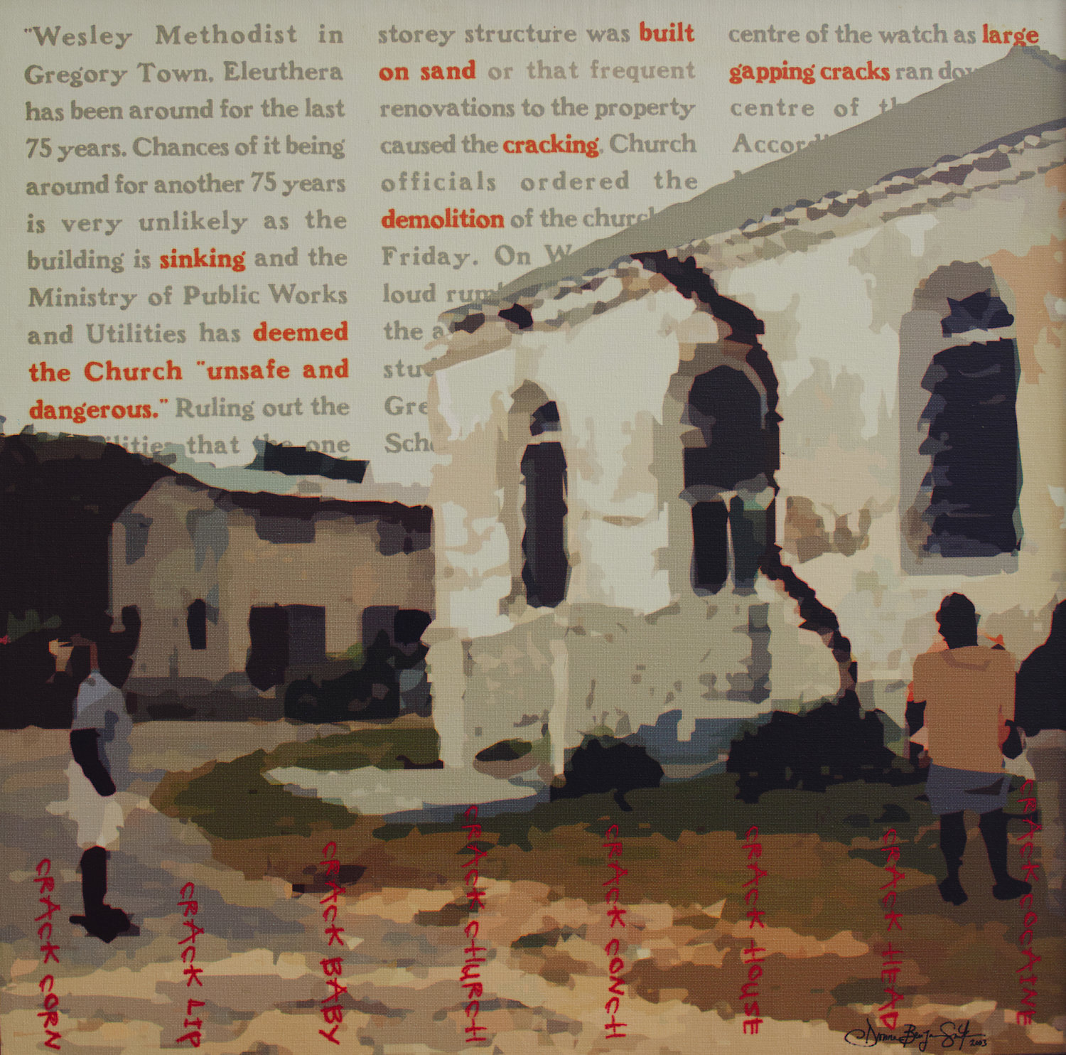 “Built on Sand” (2003), Dionne Benjamin Smith, digital print, 24 x 24. Part of the National Collection (courtesy of the 2003 Collection Fund).