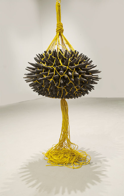 “Sunburst” (2016), Anina Major, ceramic installation, dimensions variable.