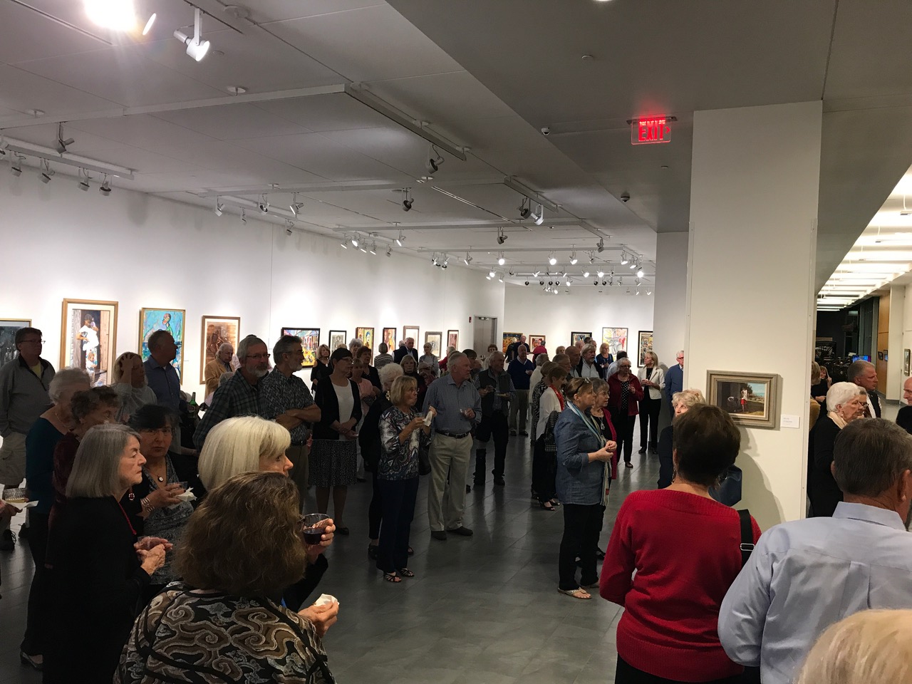 Guests at the Elliott Museum enjoying the opening reception of “Celebration: Art of The Bahamas."