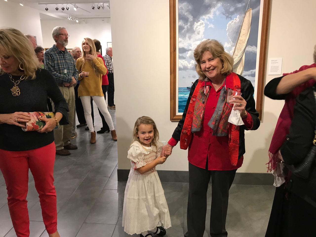 Guests at the Elliott Museum enjoying the opening reception of “Celebration: Art of The Bahamas."