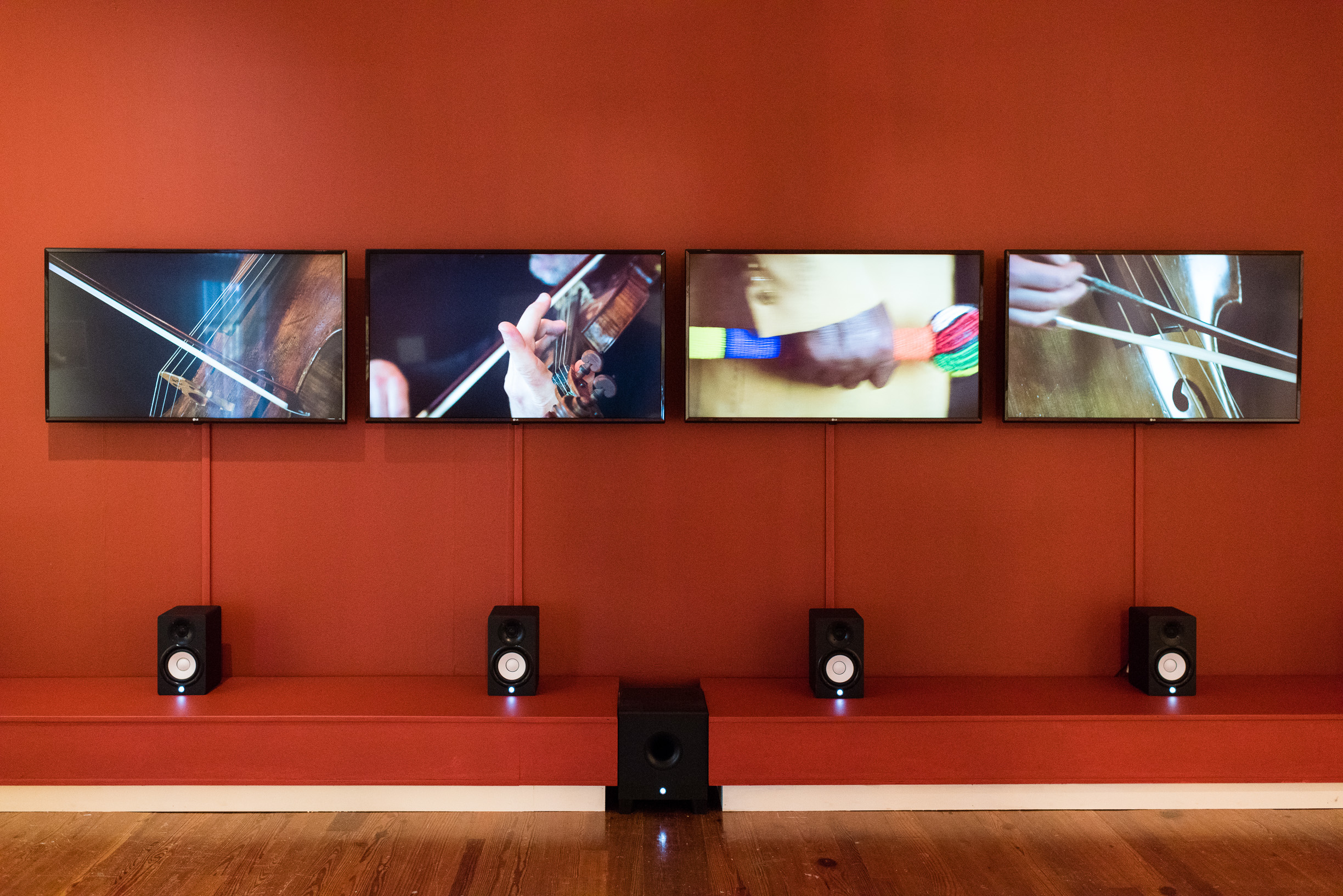 “The Slave’s Lament” (2015), Graham Fagen, 5 channel audio video installation, dimensions variable.