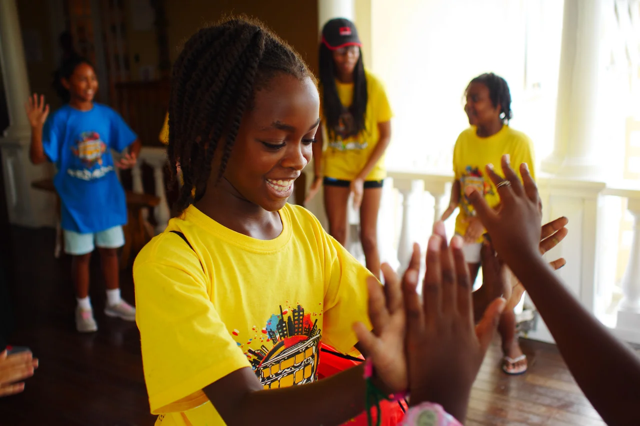 Camp is filled with art and some old school playground games