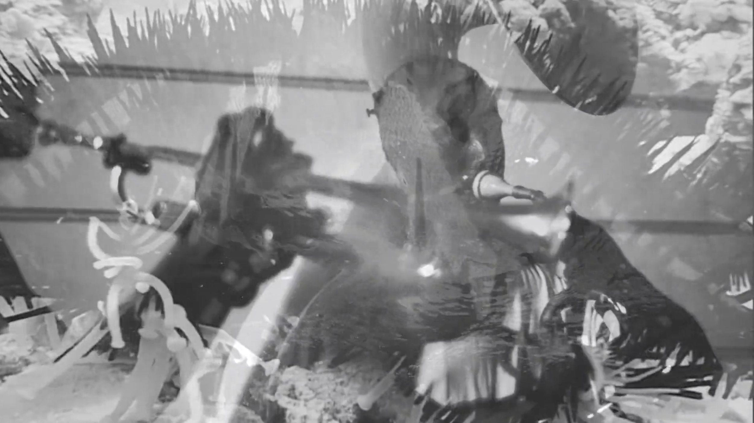  Film still of Tamika Galanis’ film work, “When The Lionfish Came” (2015), warning about the impending crises of lionfish and colonial perpetuations. This work is currently on display as part of the current Permanent Exhibition, “Hard Mouth: From the Tongue of the Ocean”.