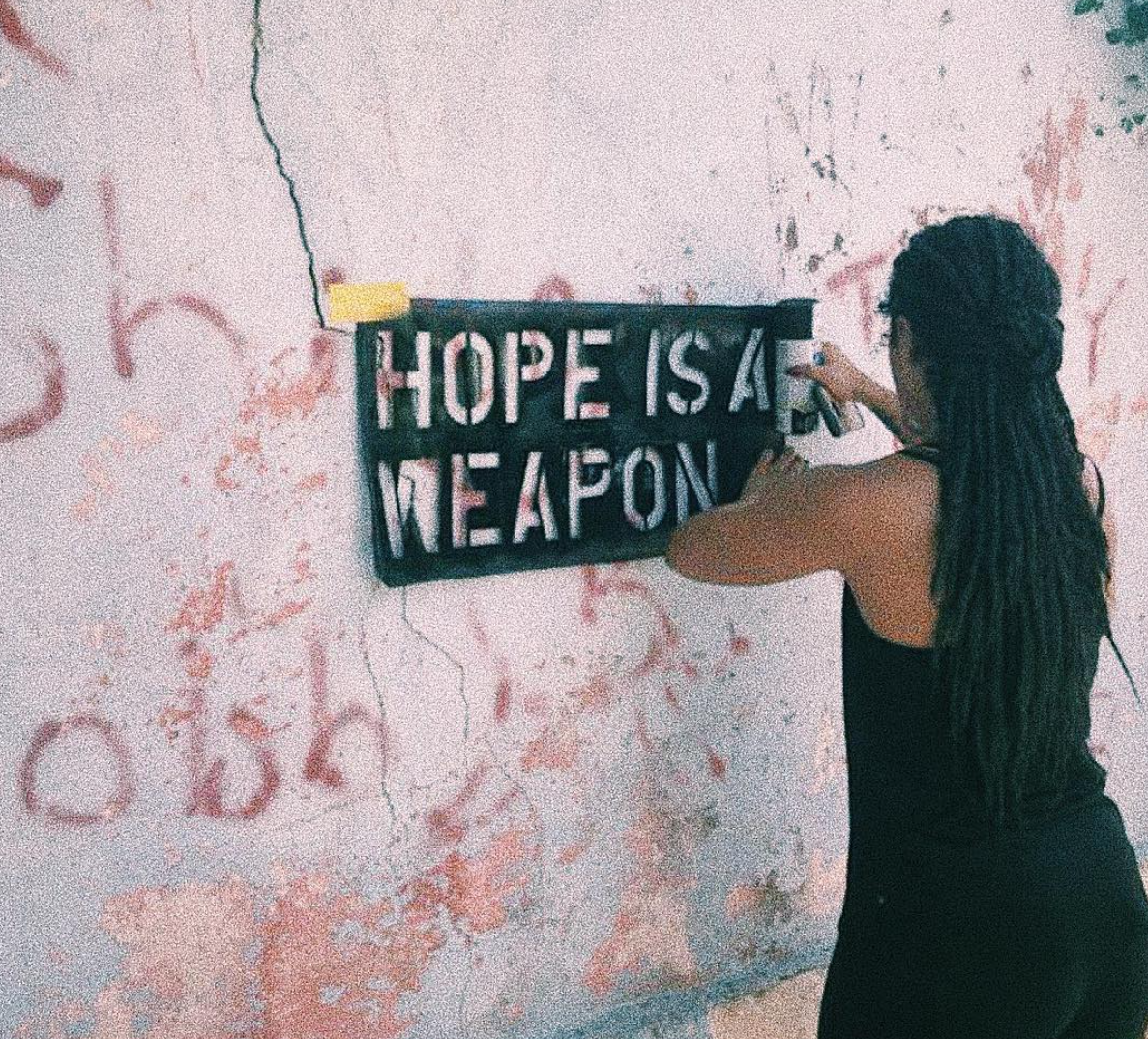 Angelika Wallace-Whitfield adorns the National Art Gallery of The Bahamas’ space with her NE9 public project “Hope Is a Weapon”. Images courtesy of the artist.