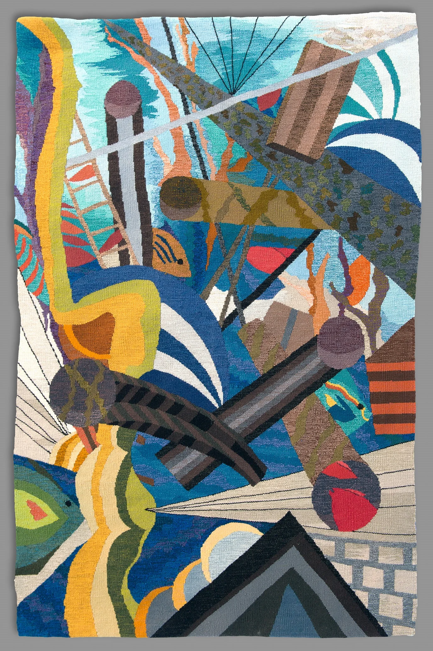 Mal de Mer , (2016). Jo Morasco. Cotton warp, wool weft. 34 ½” x 51 ½”. Work courtesy of the artist.