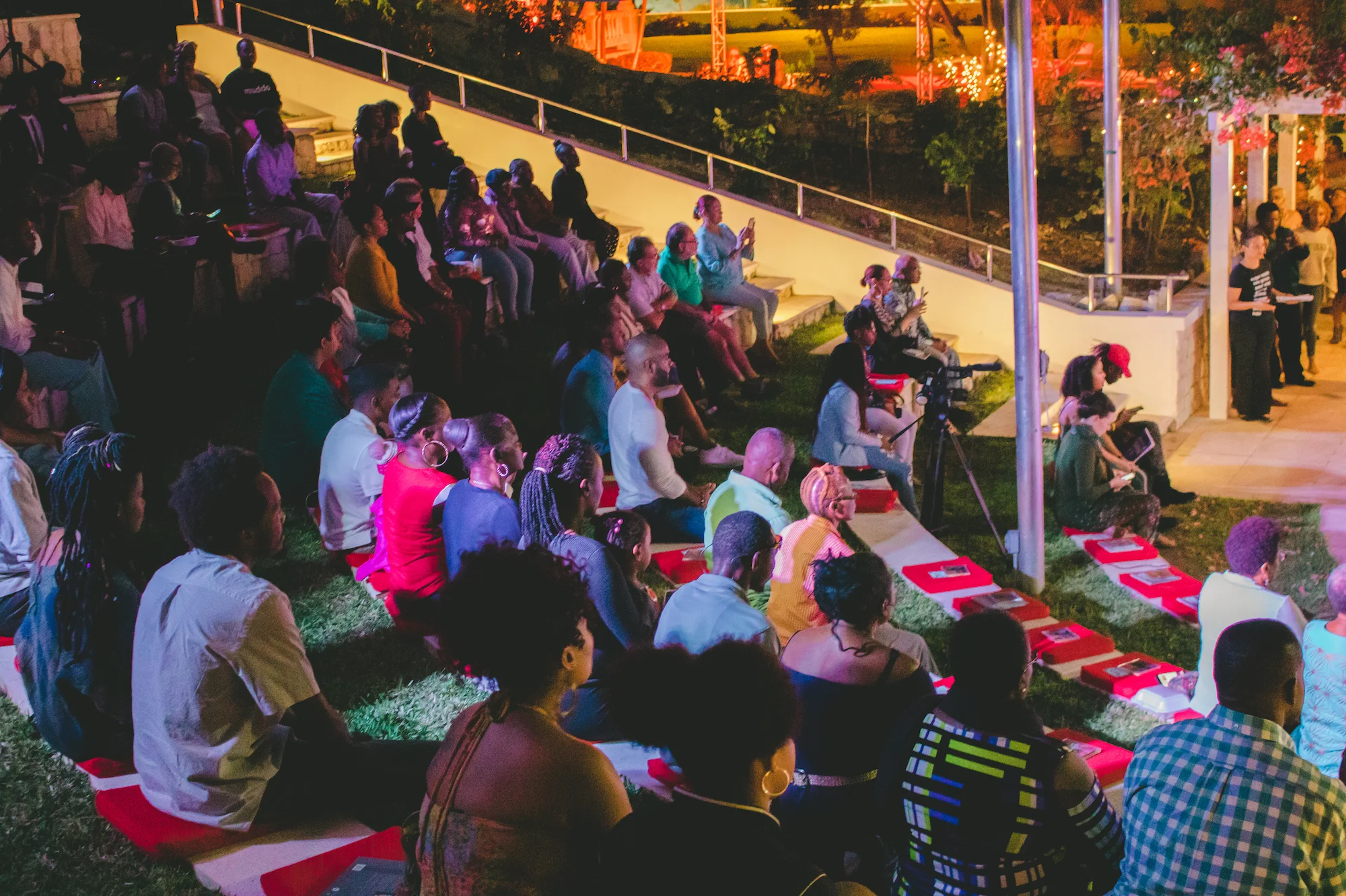 Crowd enjoying the festivities and words at “Riddim n Tingum.” Image courtesy of Jackson Petit and the NAGB.