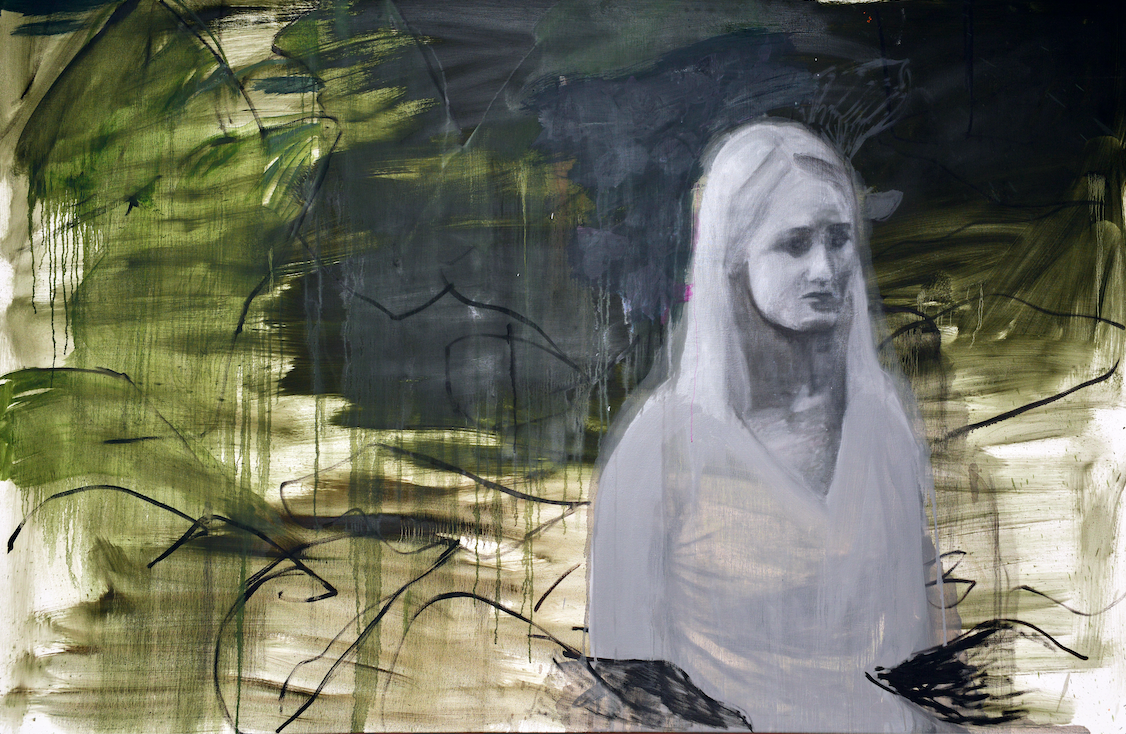 untitled, 2019. Tessa Whitehead. Oil on canvas, 54’ x 84”. Work courtesy of the artist and image courtesy fo Roland Rose.