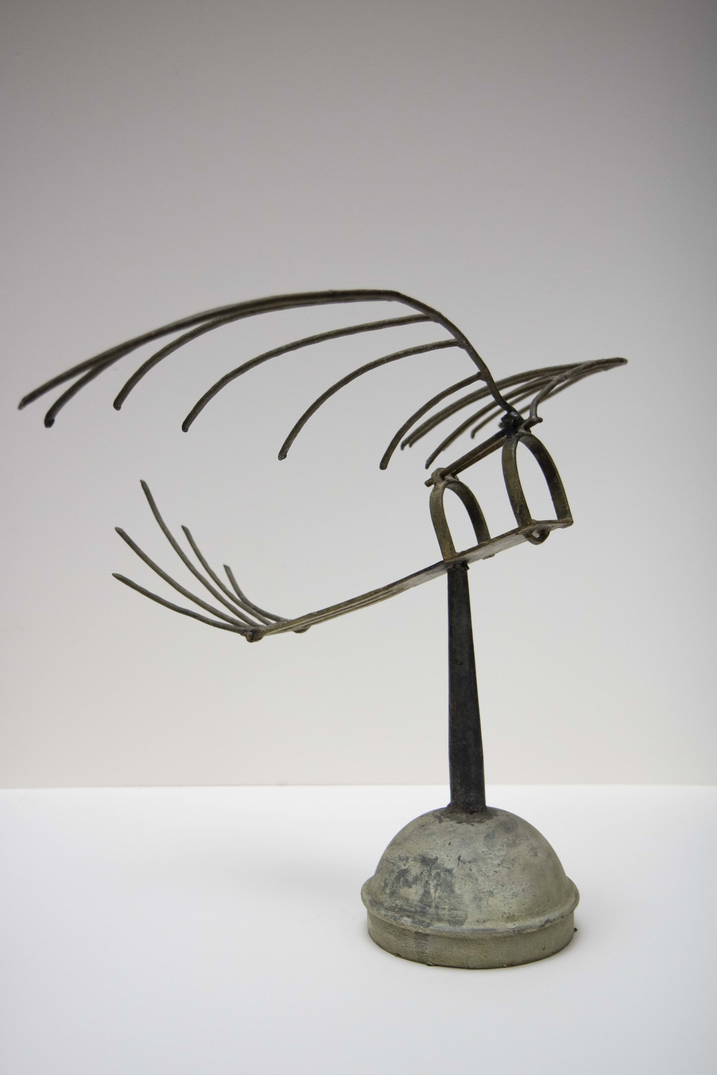 “Untitled (Rake Bird)” (nd), Tyrone Ferguson, metal, 22 x 30 inches. Part of the National Collection.