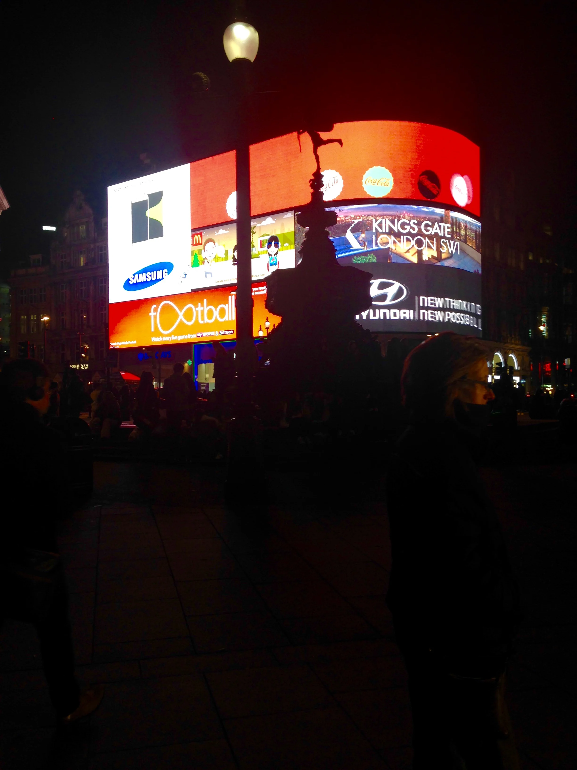 London's Piccadilly Circus, January 2016
