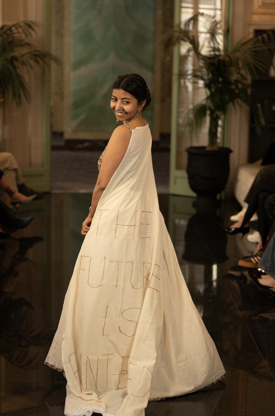 Jiwya Cofounder-Designer Aishwarya Lahariya in our Rajkumari Gown at Paris Fashion Week Q&A-an-interview-with-aishwarya-lahariya-on-jiwyas-AW26-collection-seele-magazine.png