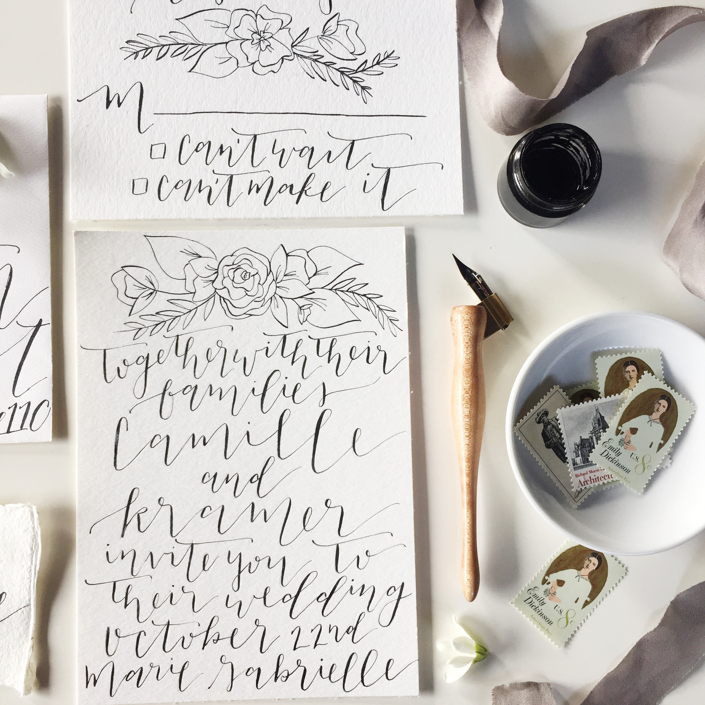 Wedding Invitation Suite Fort Worth Calligrahy.jpg