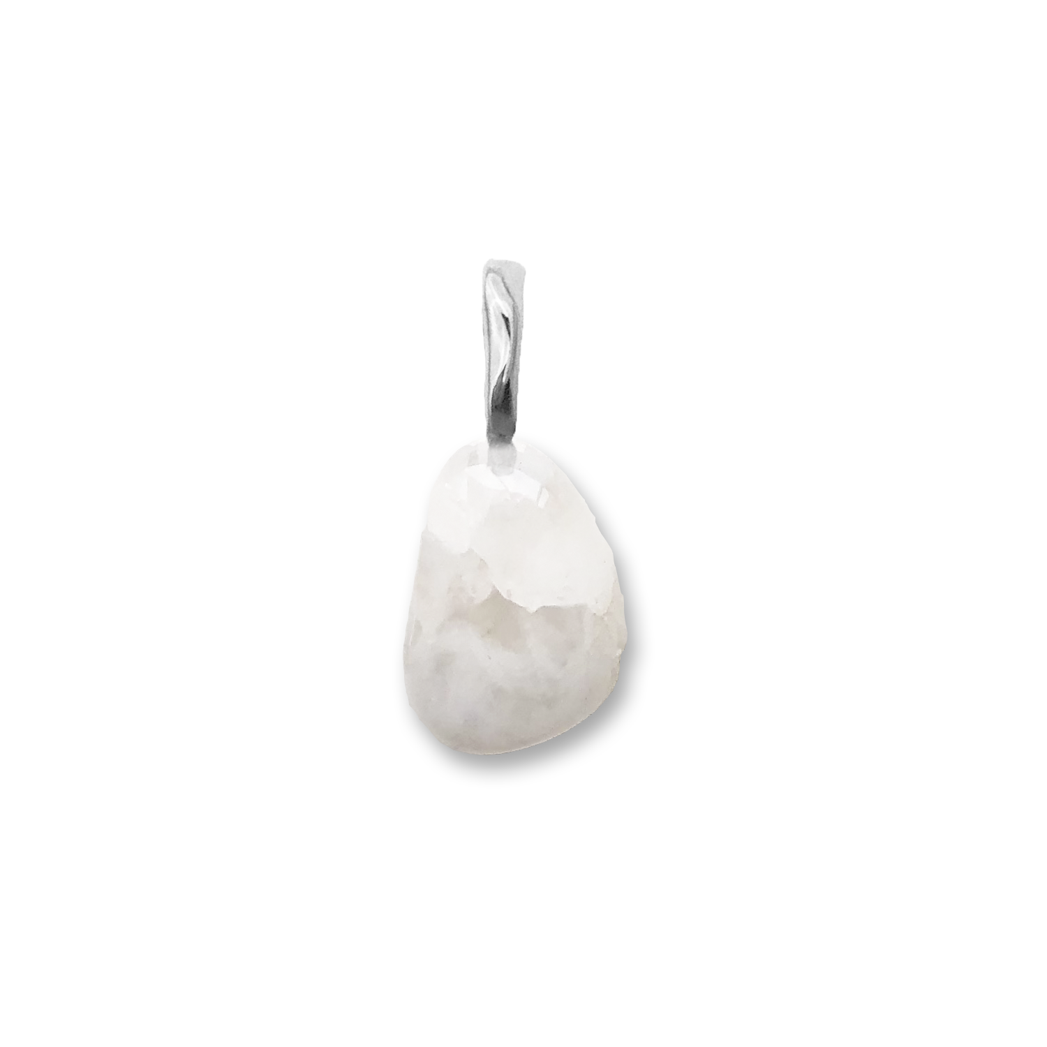 FELICE DAHL VALKYRIA DROP QUARTZ OPAQUE WHITE SILVER