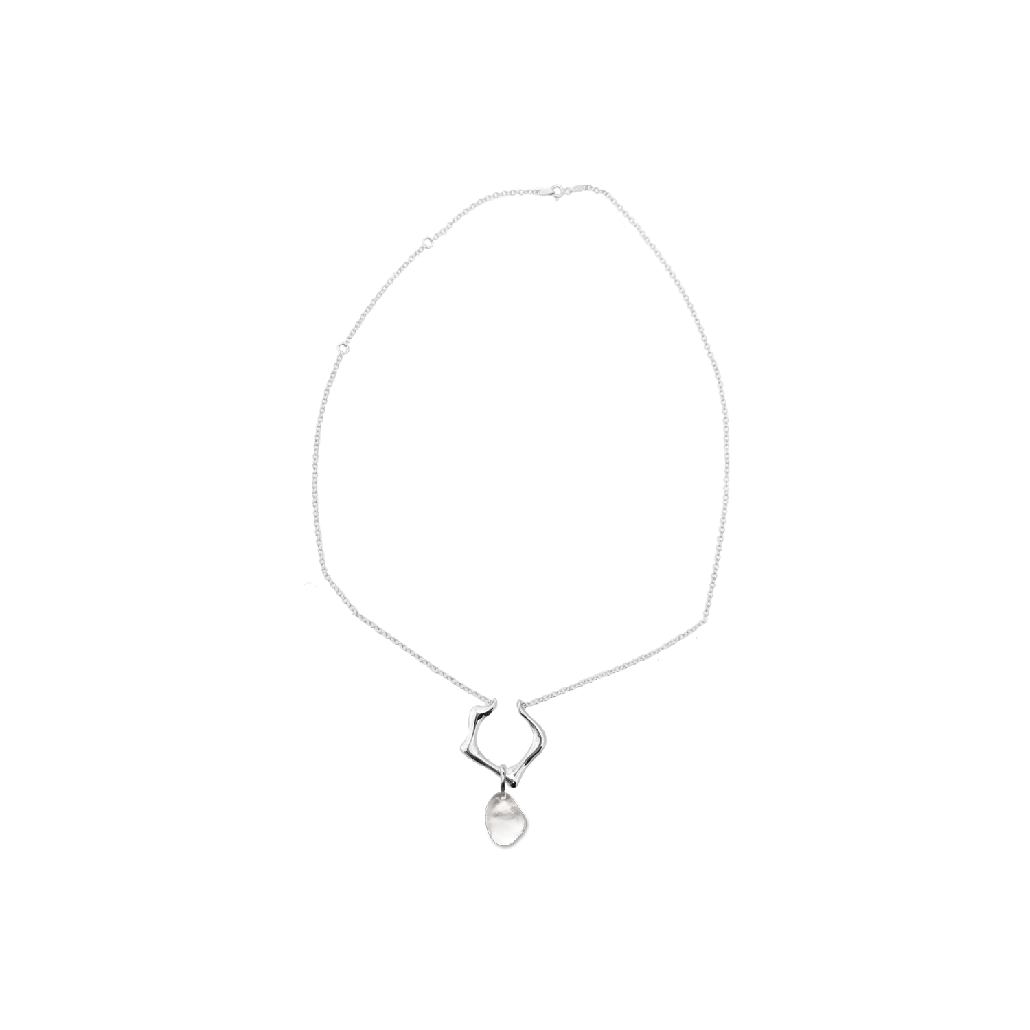 FELICE DAHL VALKYRIA 1 PENDANT NECKLACE WITH STONE DROP SILVER