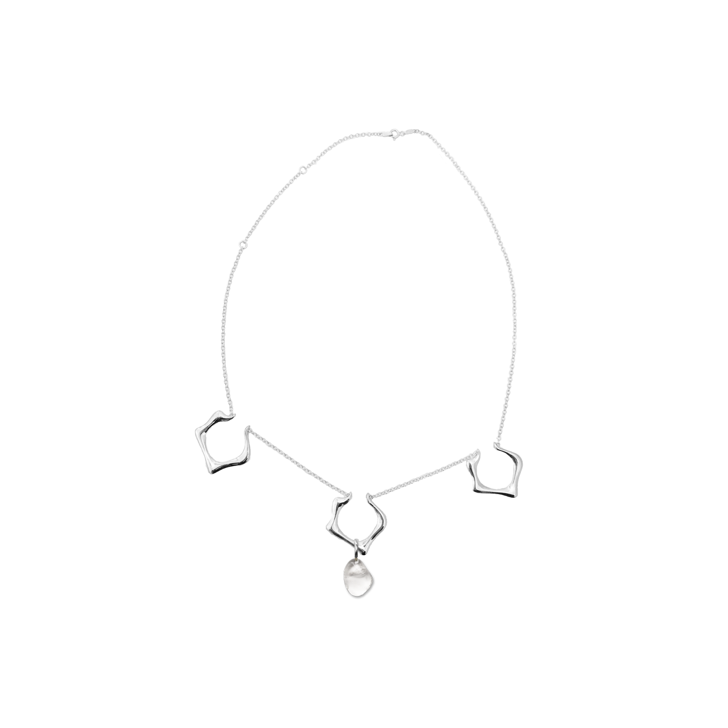 FELICE DAHL VALKYRIA 3 PENDANT NECKLACE WITH DROP SILVER
