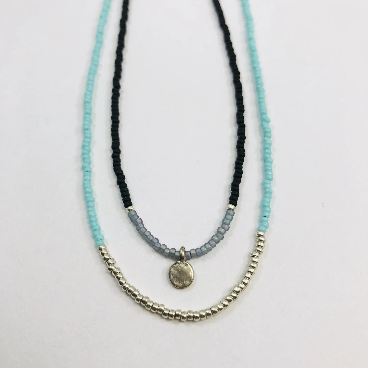 Malahill Natural Stone Beads For Jewelry Making - 5 Strands Faceted Rondelle 8mm, Black Turquoise, With Cord