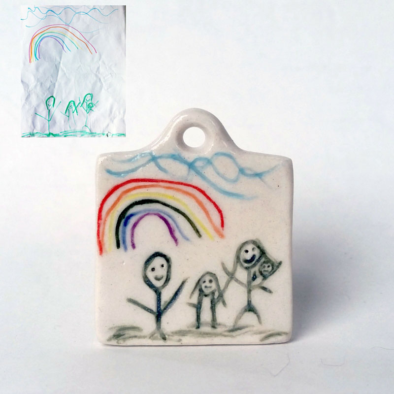 Child's Drawing Pendant