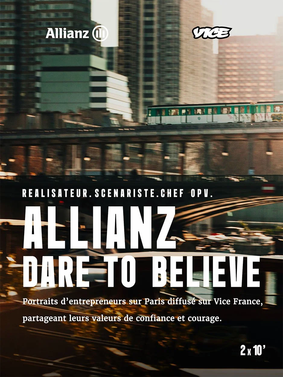 Allianz campagne dare to believe par David Guersan et Vice