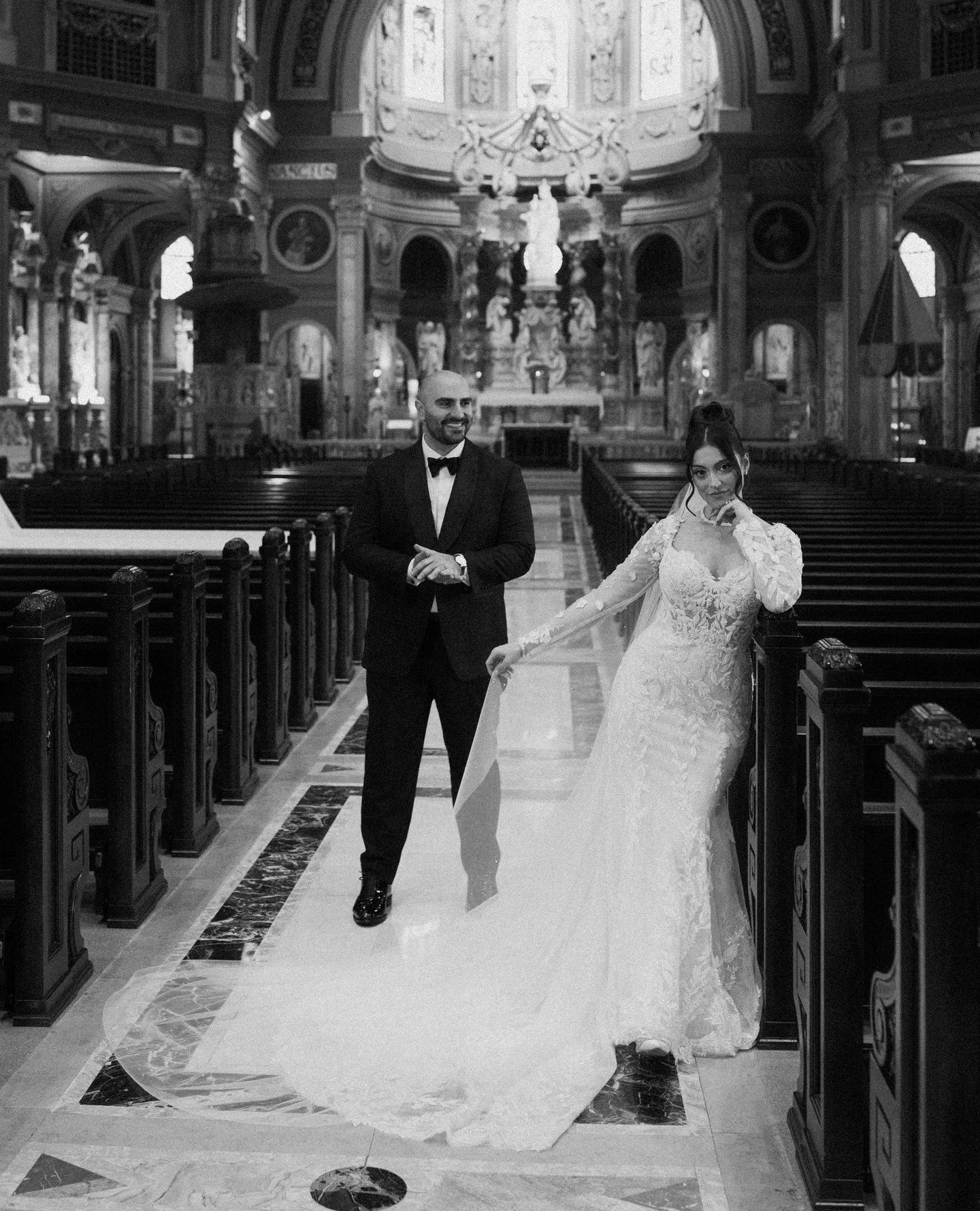 These two walked into the church like they owned the whole place&hellip; and honestly, they kinda did.⁠
She was feeling herself in the best way, he couldn&rsquo;t stop smiling at her, and the whole moment just felt so them.⁠
I love when couples let t