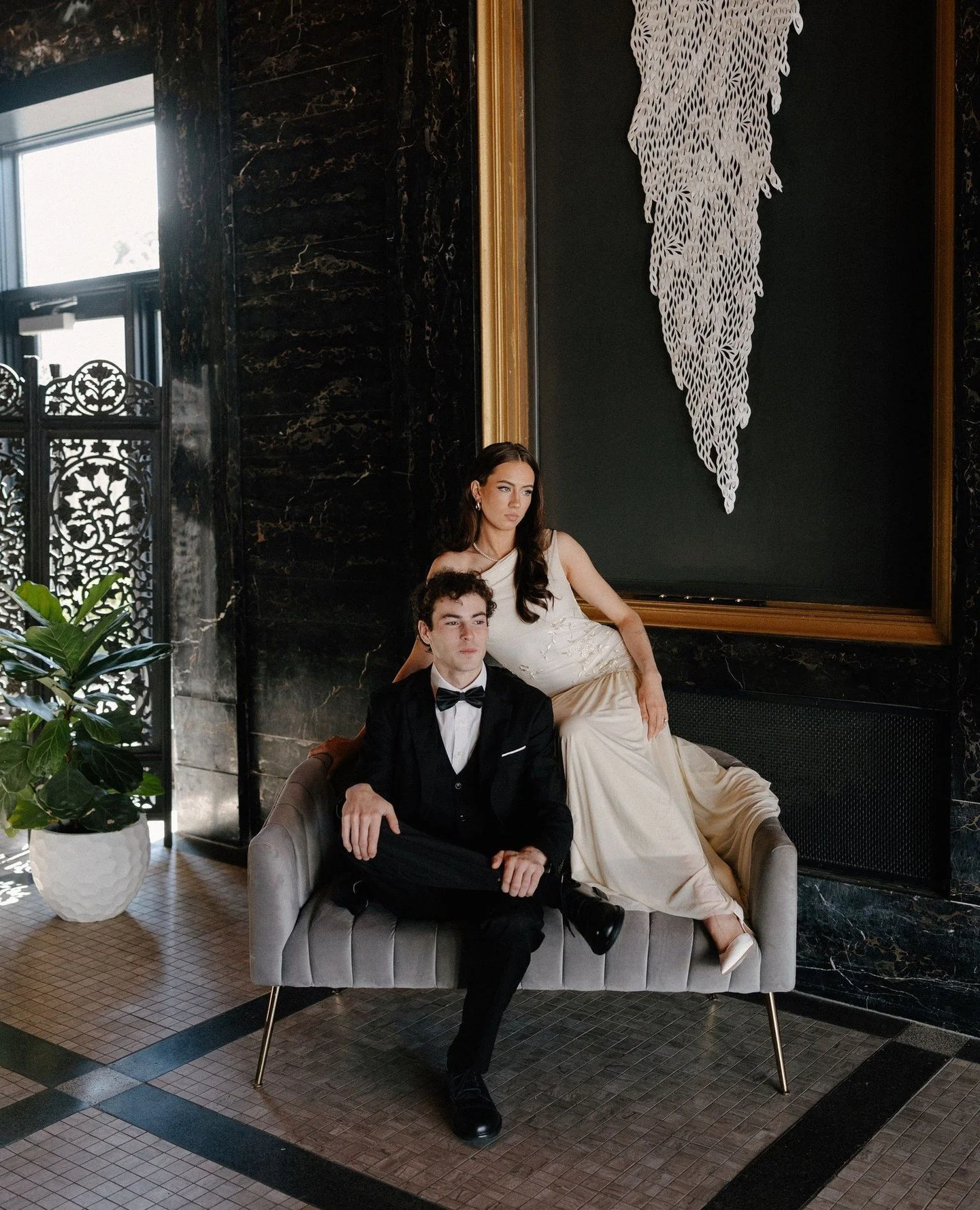 Seeing them in their real wedding venue for their engagement session just made me so happy for them&hellip; and honestly a little proud of us too.⁠
They modeled for us once, and now here we are, celebrating their actual story in a place that fits the
