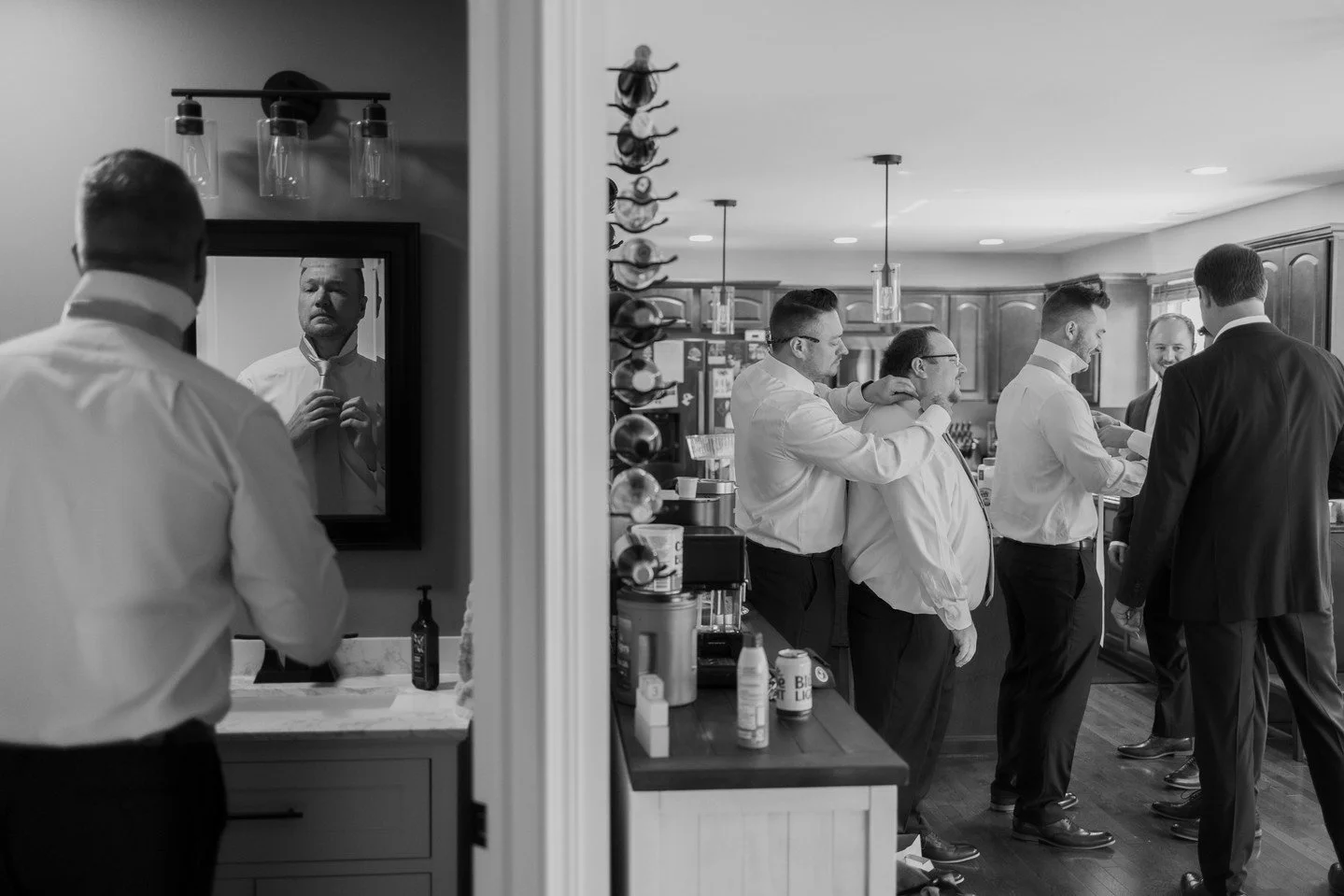 Nobody talks about the guys enough. They are always funnier, sometimes they are crying more, and the energy in that room is its own kind of magic. We are always glad when we get to be in it.⁠
#groomsmen #gettingready #groomstyle #weddingday #buffalow