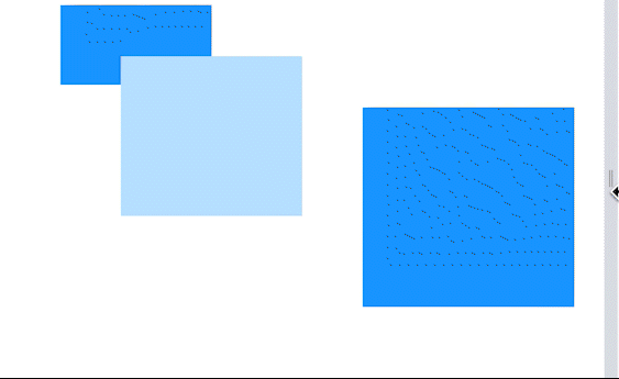 Gif demonstrating how blocks visually update when using percent based positioning