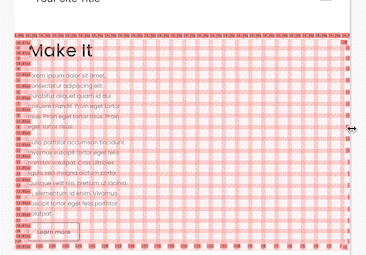 Gif showing how rows stretch as text wraps