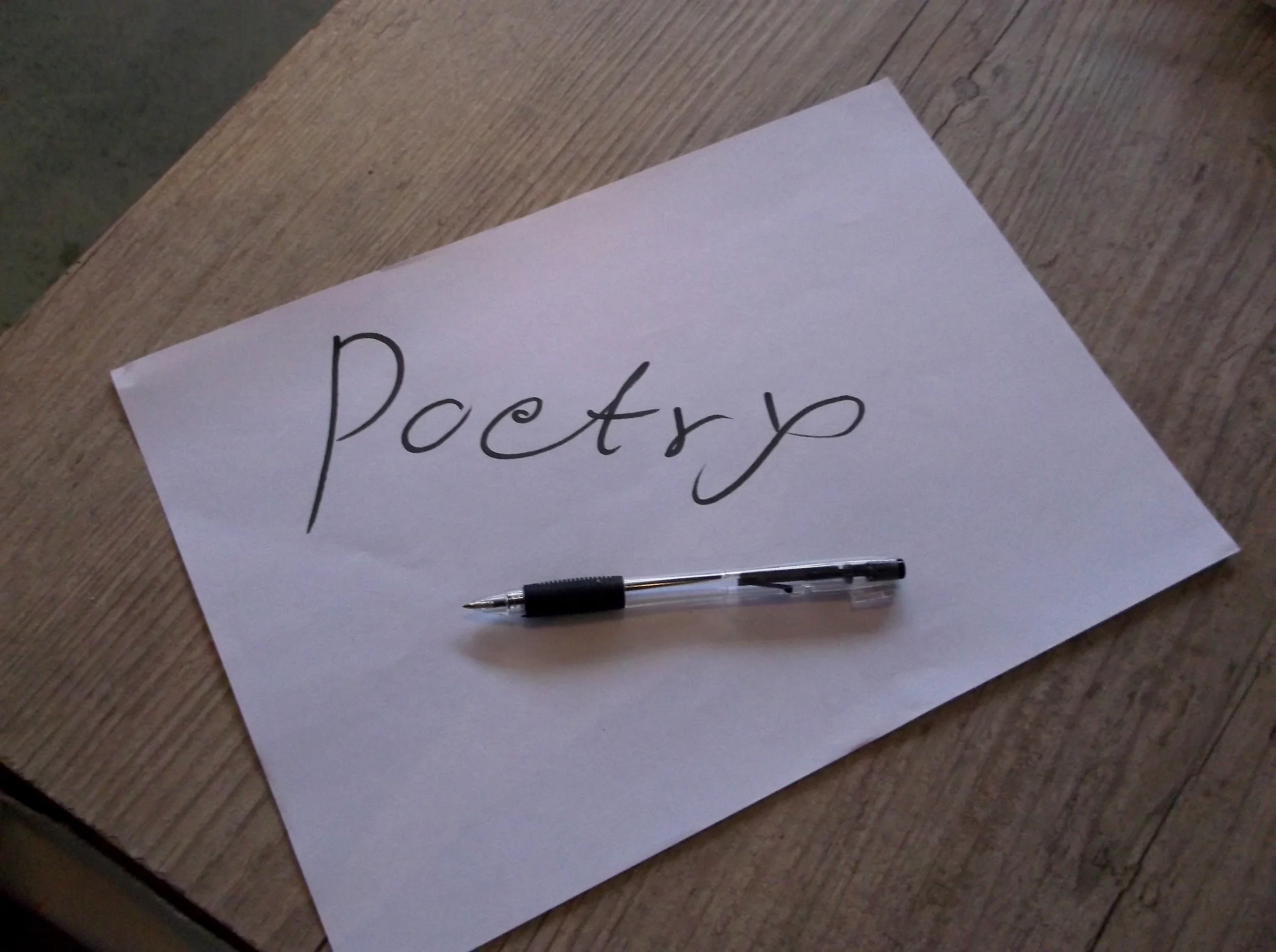 " Poetry, makes me happy in the Jungle. "