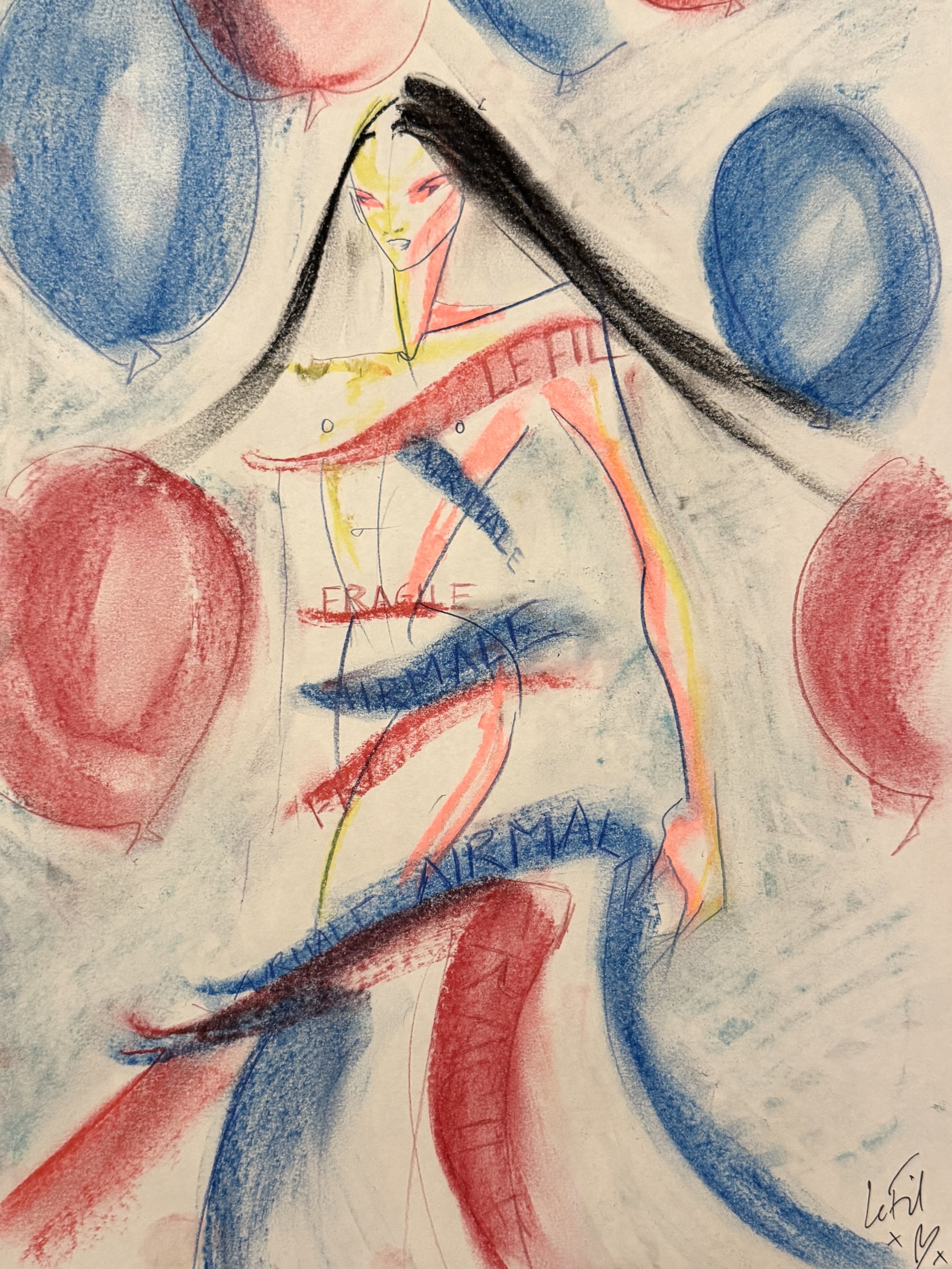 Airmale Drawing by Le Fil