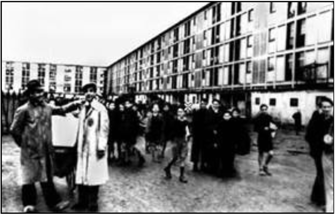 Drancy courtyard, French concentration camp, WW II
