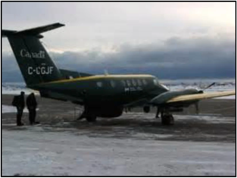 Frobisher Bay (Iqaluit), Canada, airport in winter