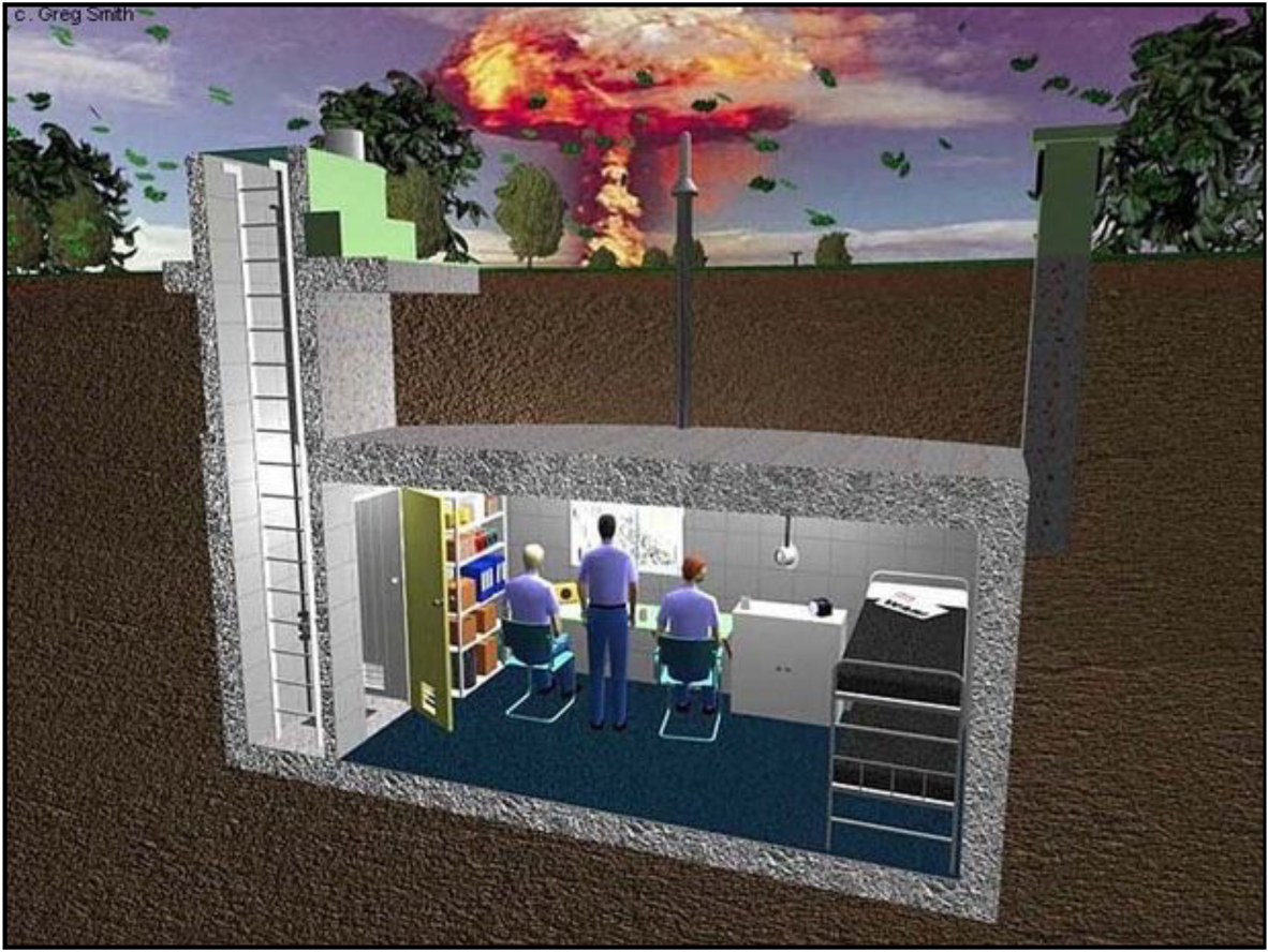 Undergraoud bomb shelter dvertisement, 1960s
