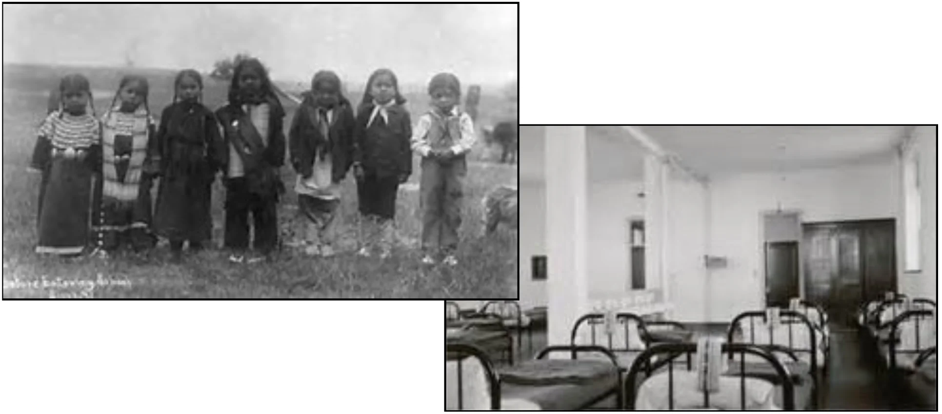 Soon to go to school / Dormitory —images from Indian boarding schools