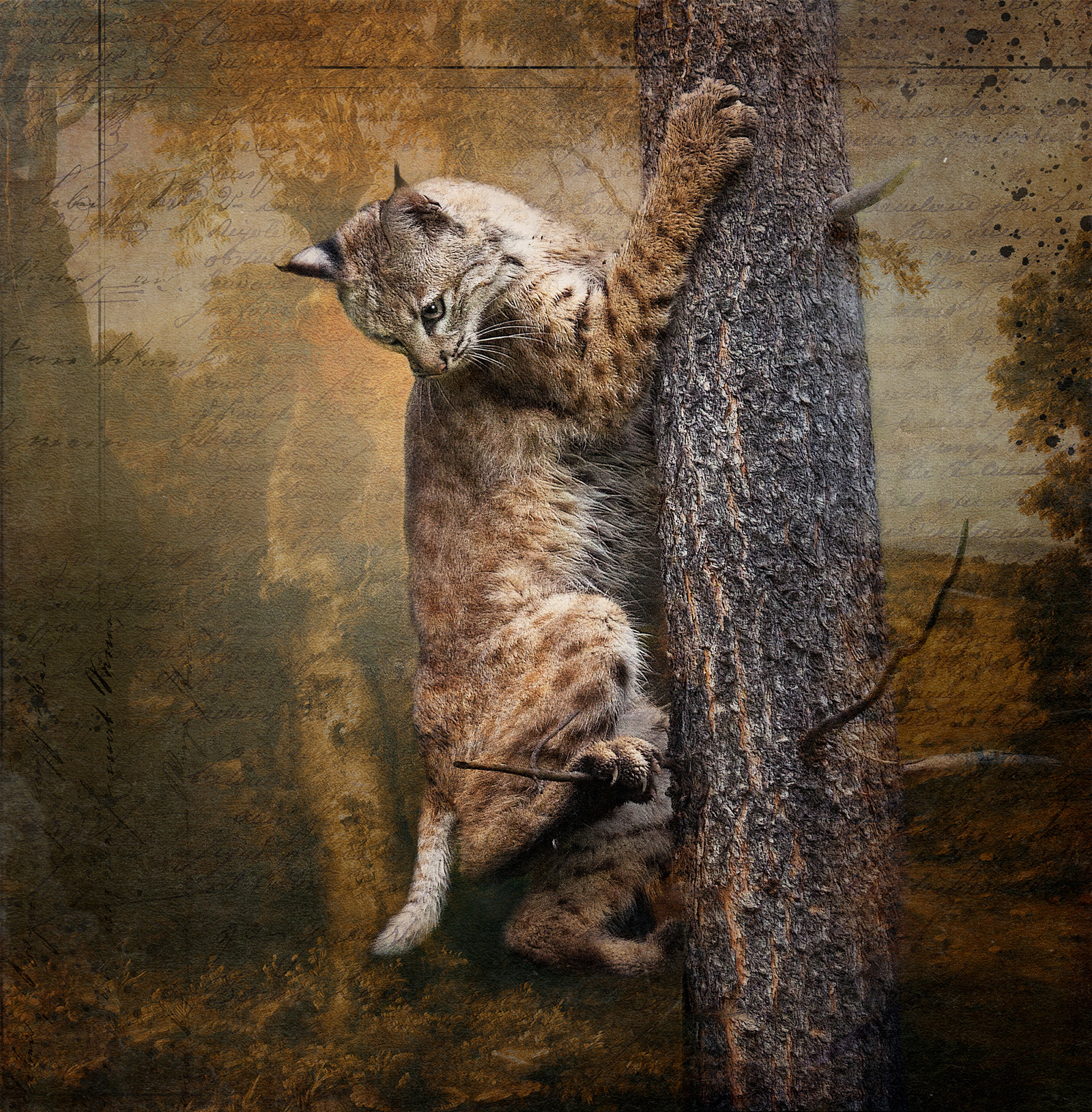 Bobcat in Tree 