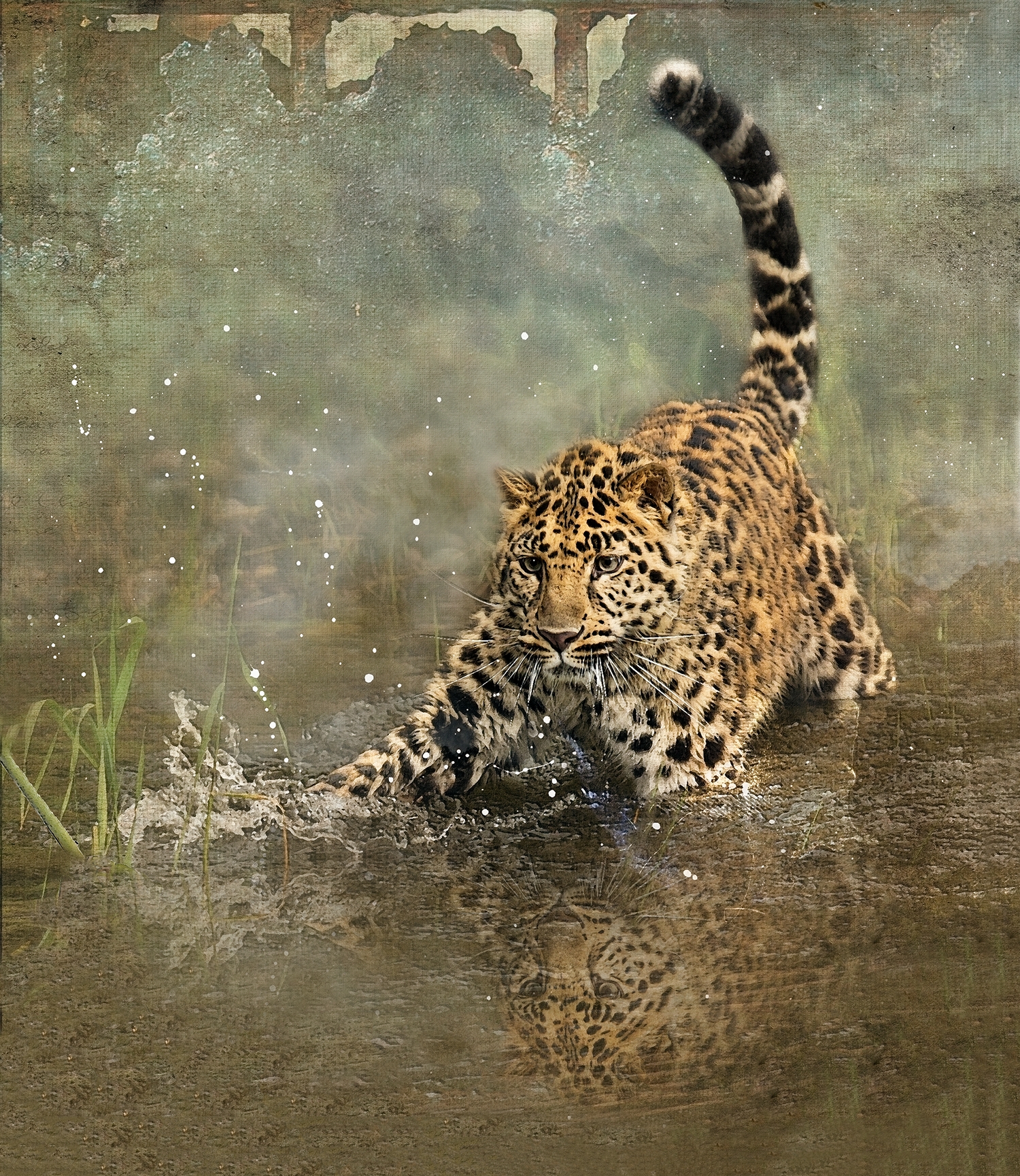 Amur Leopard Plunge