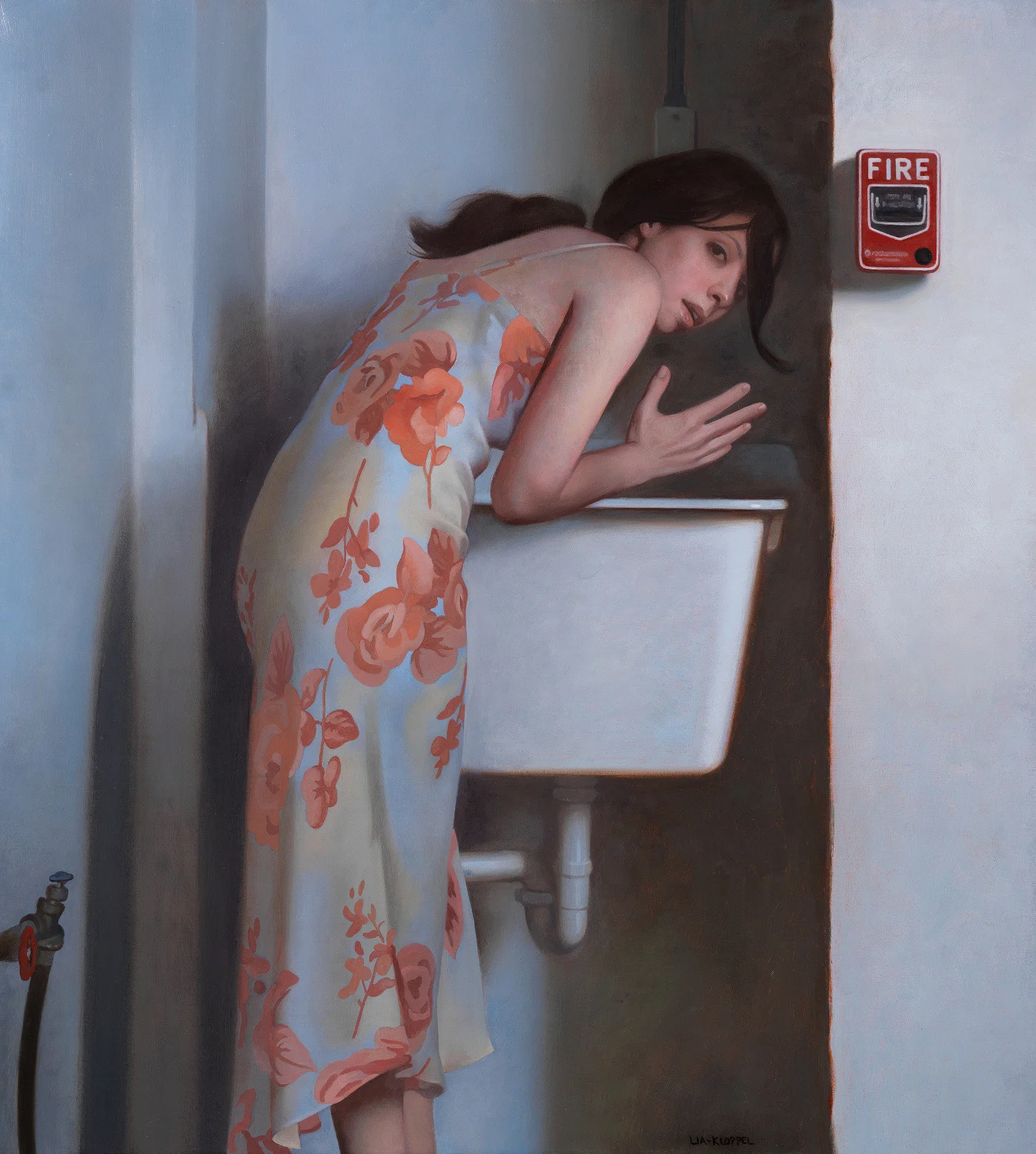 Quench , 2015, Oil on linen, 22 x 20 inches, Private collection