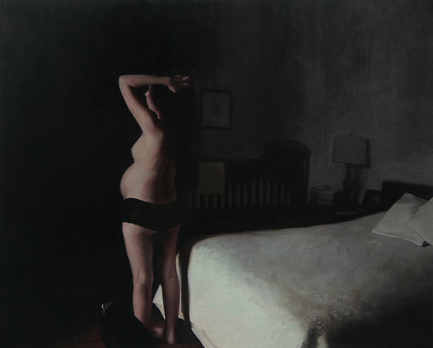   Pregnant , 2011, Oil on linen, 24 x 30 inches, Private collection 