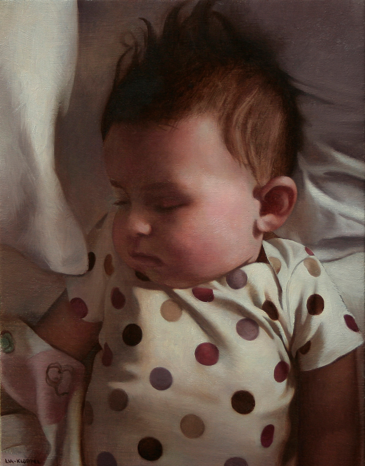  Isabella Asleep , 2011, Oil on linen, 11 x 9 inches 
