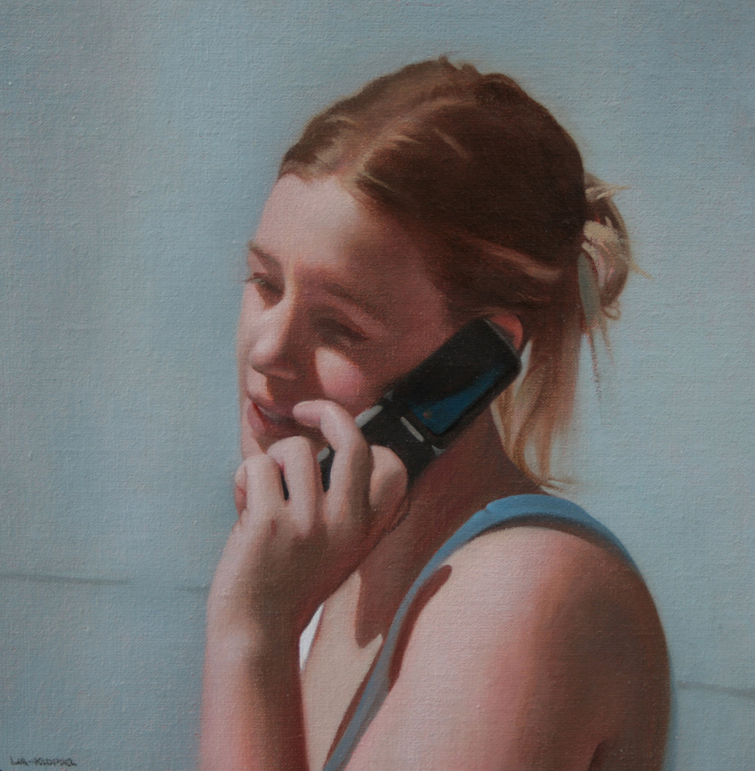   Talk ,&nbsp;2008,&nbsp;Oil on linen, 11 x 11 inches, Private collection 