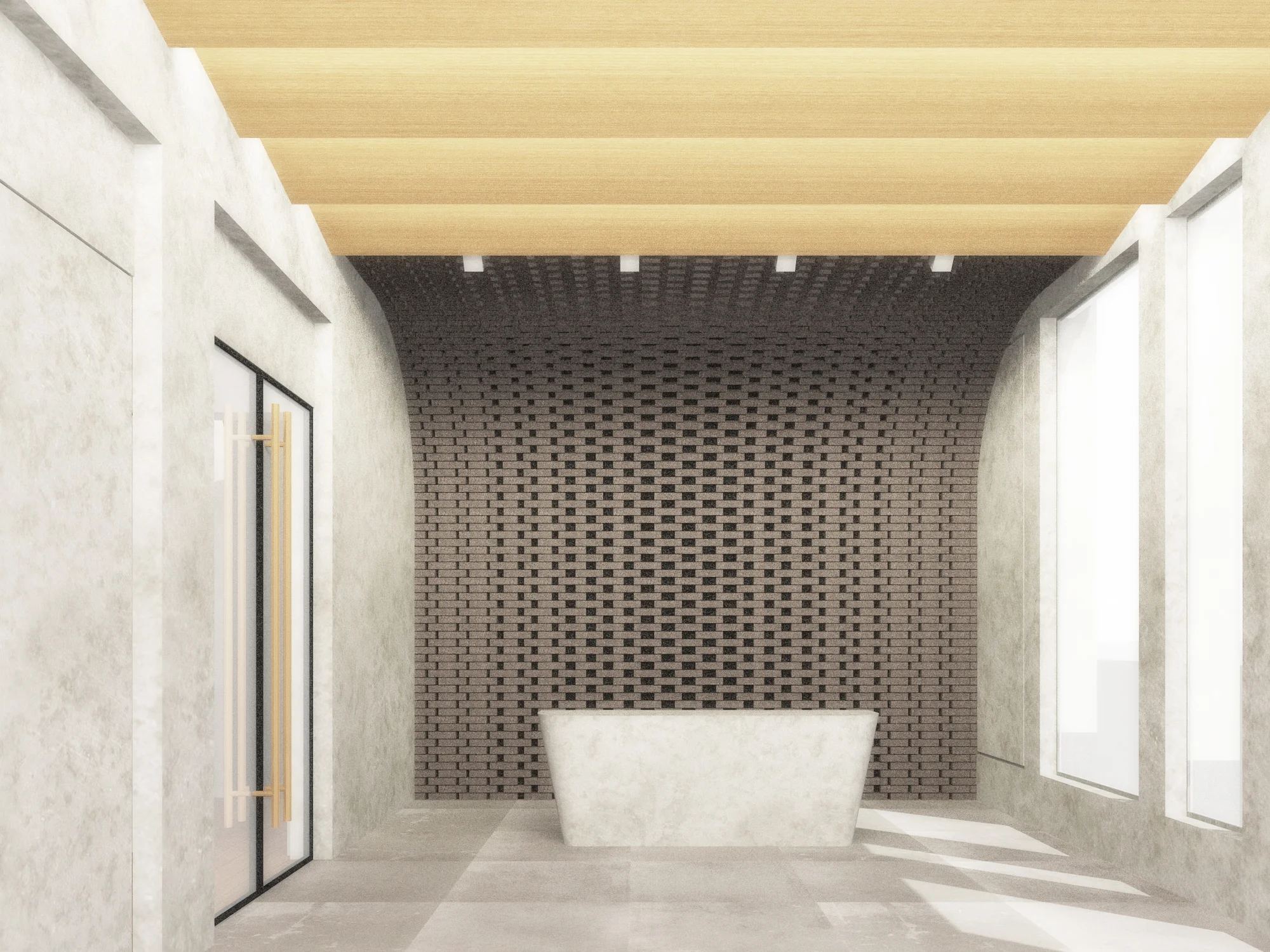 office: main lobby and reception desk
