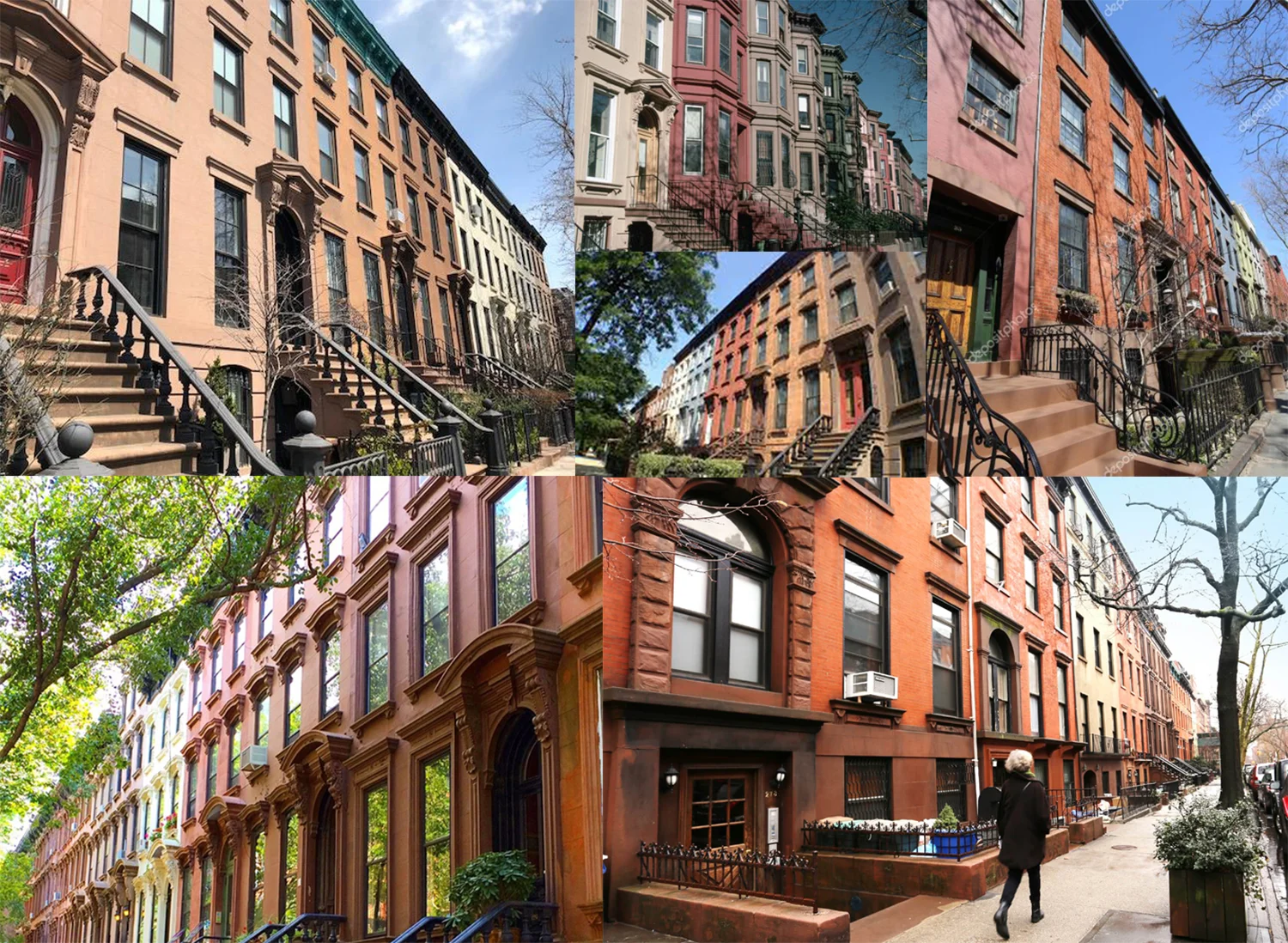Reference image: Brownstone housing facade